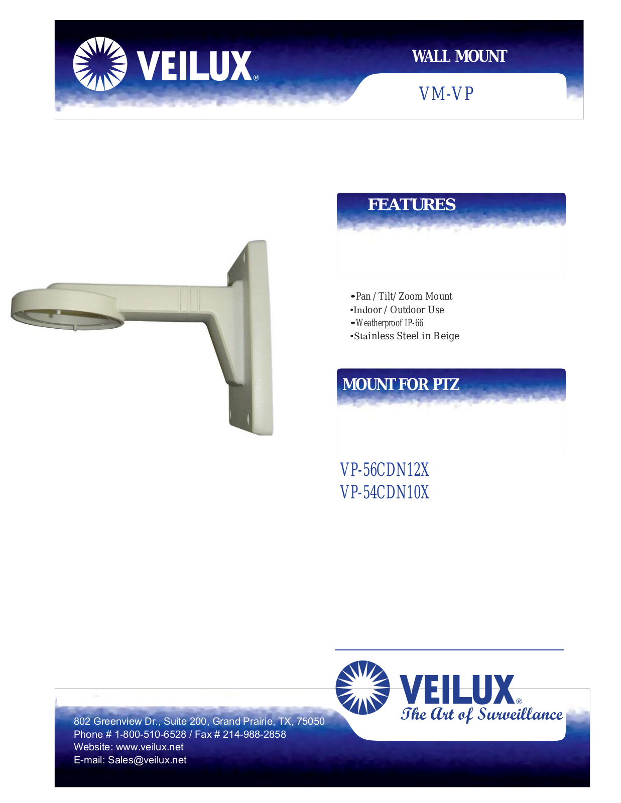 Veilux VM-VP Specsheet - ManualMachine.com