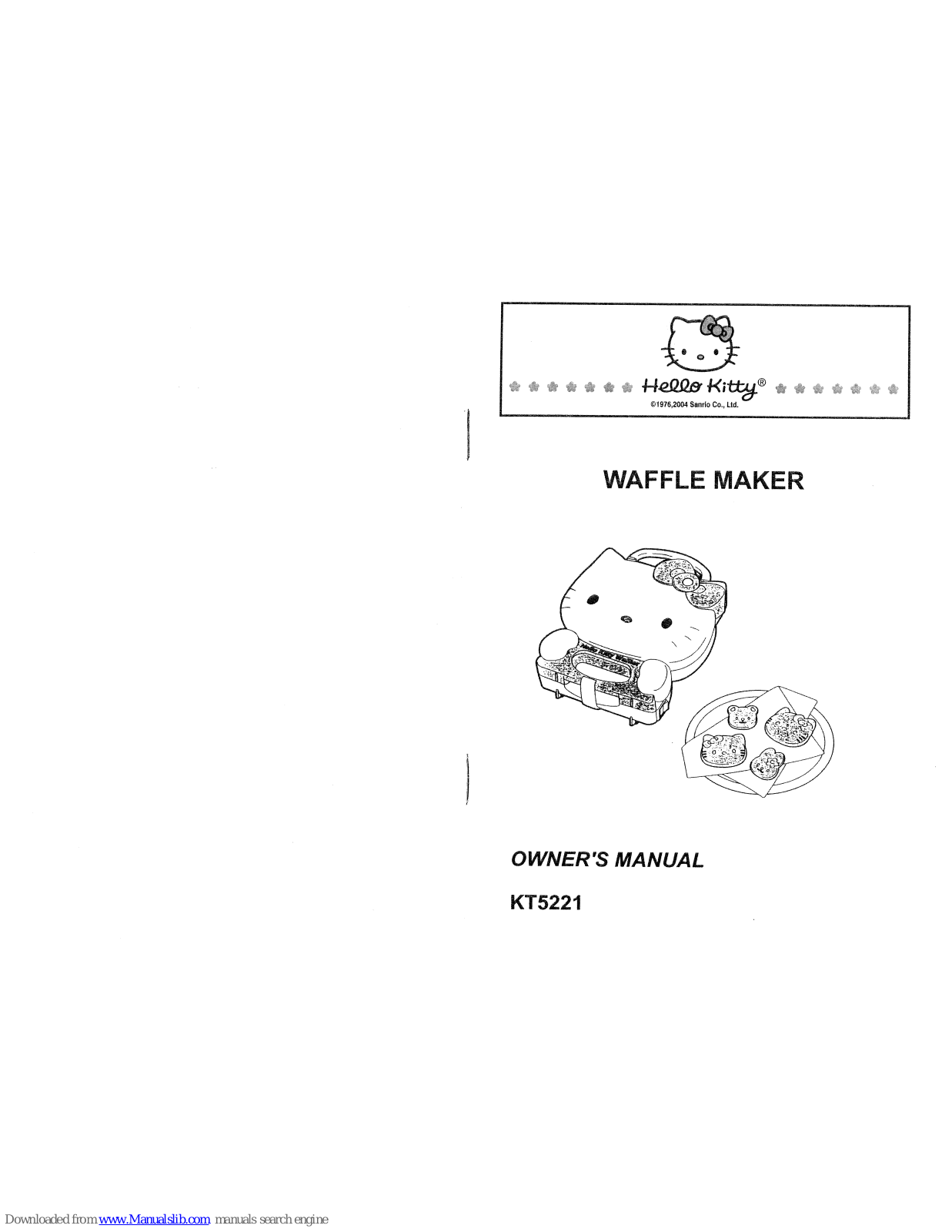 Hello Kitty KT5221 Owner's Manual