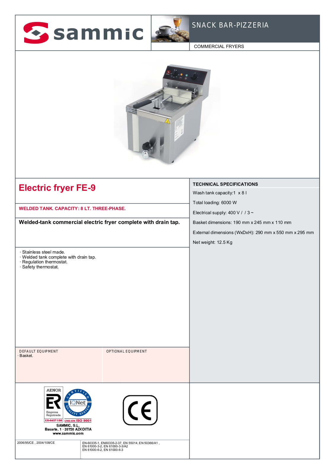 Sammic FE-9 User Manual