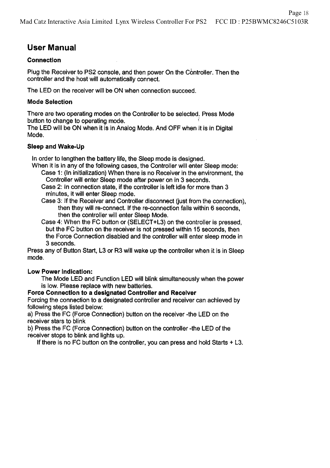 Mad Catz BWMC8246C5103R User Manual