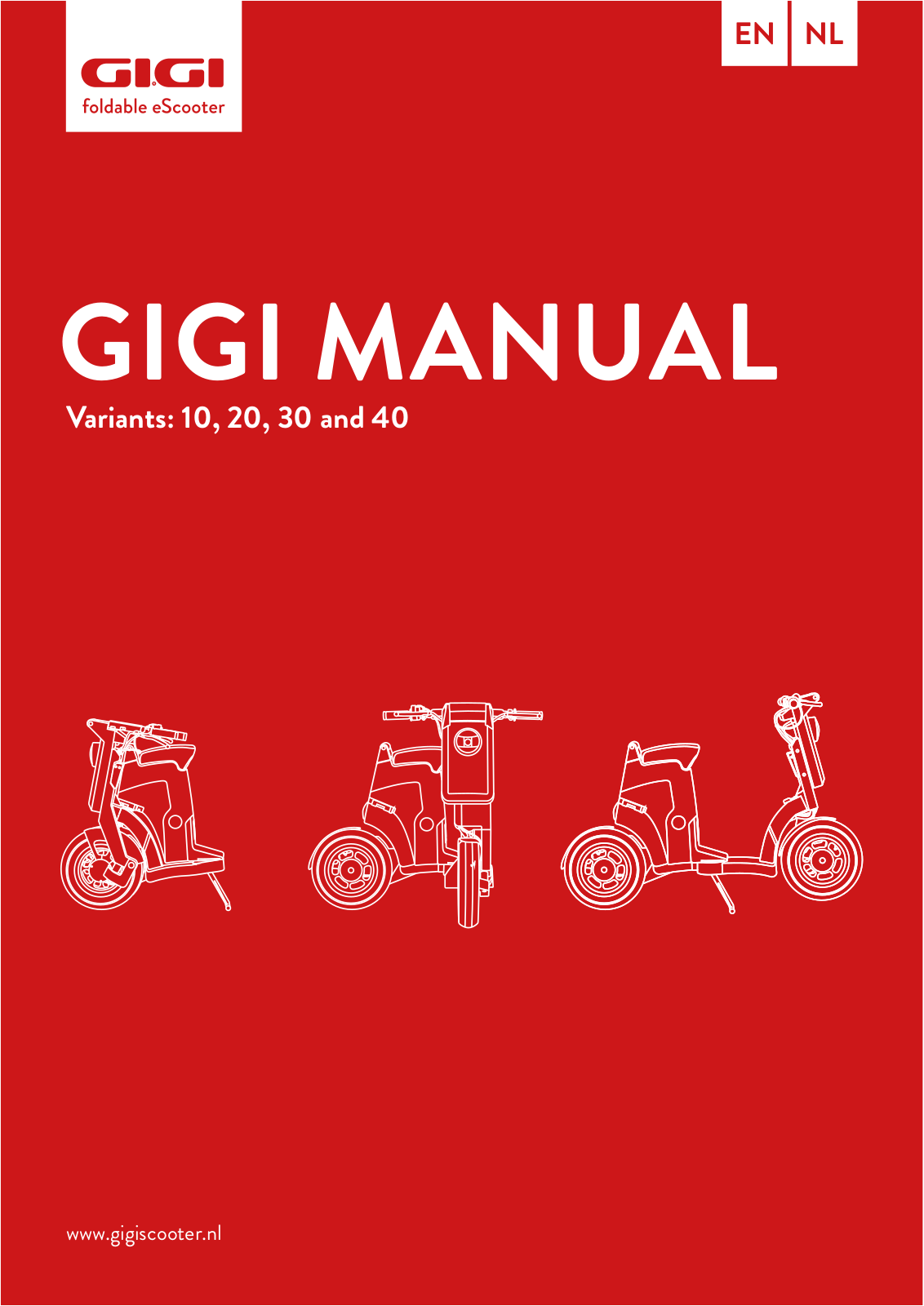 Gigi 10, 20, 30, 40, GiGi eScooter User Manual