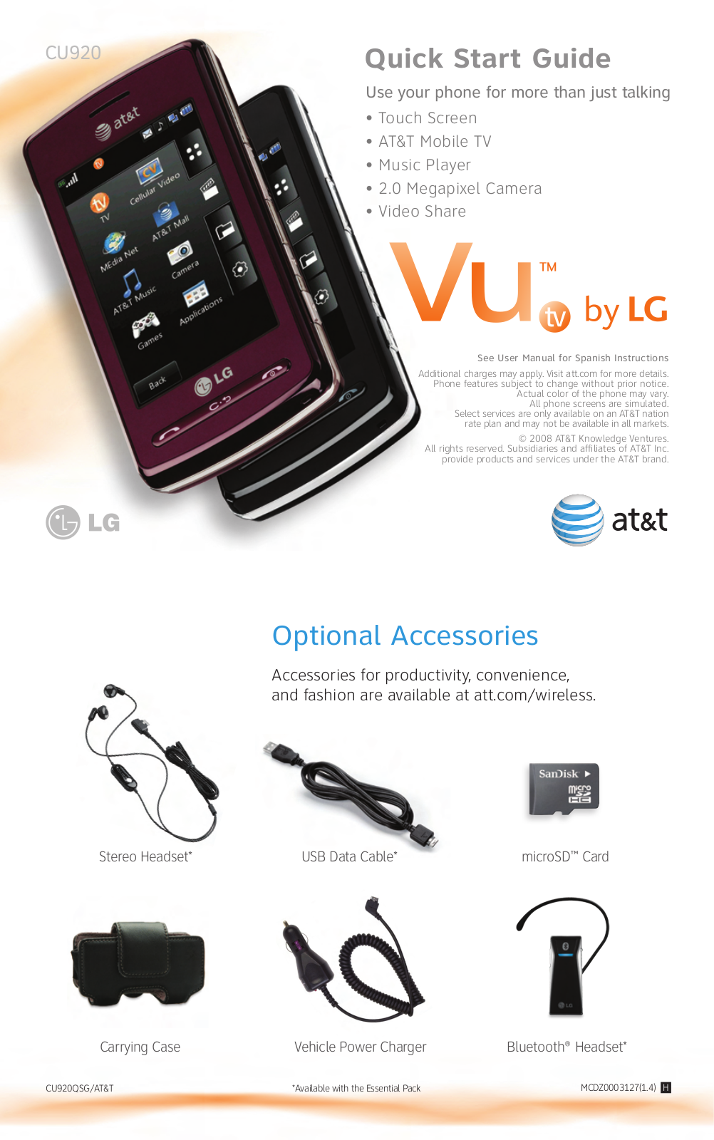 AT&T VU CU920 User Manual