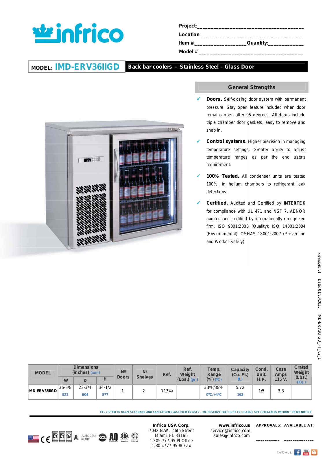 Infrico IMD-ERV36IIGD User Manual