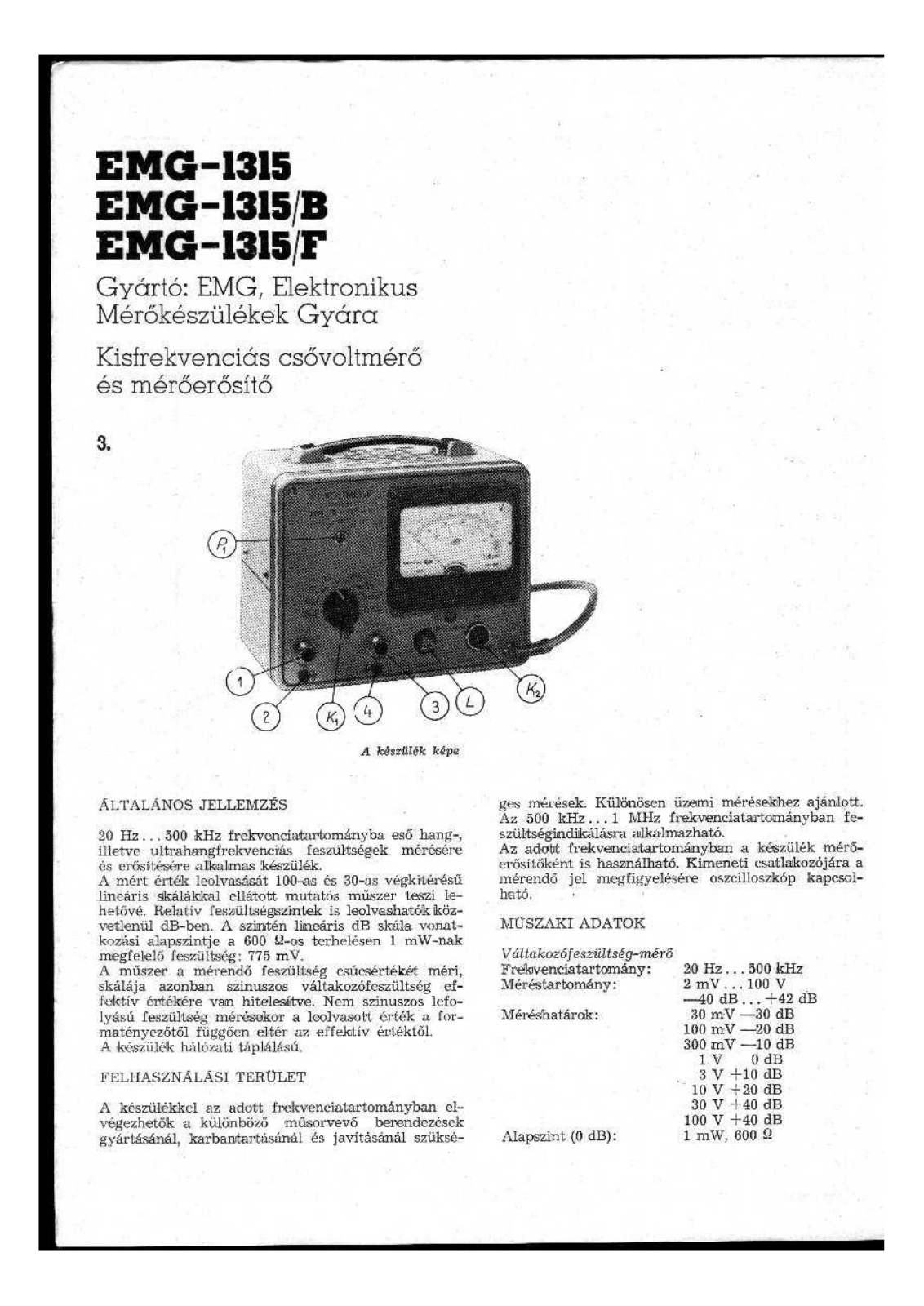 EMG 1315 User Manual