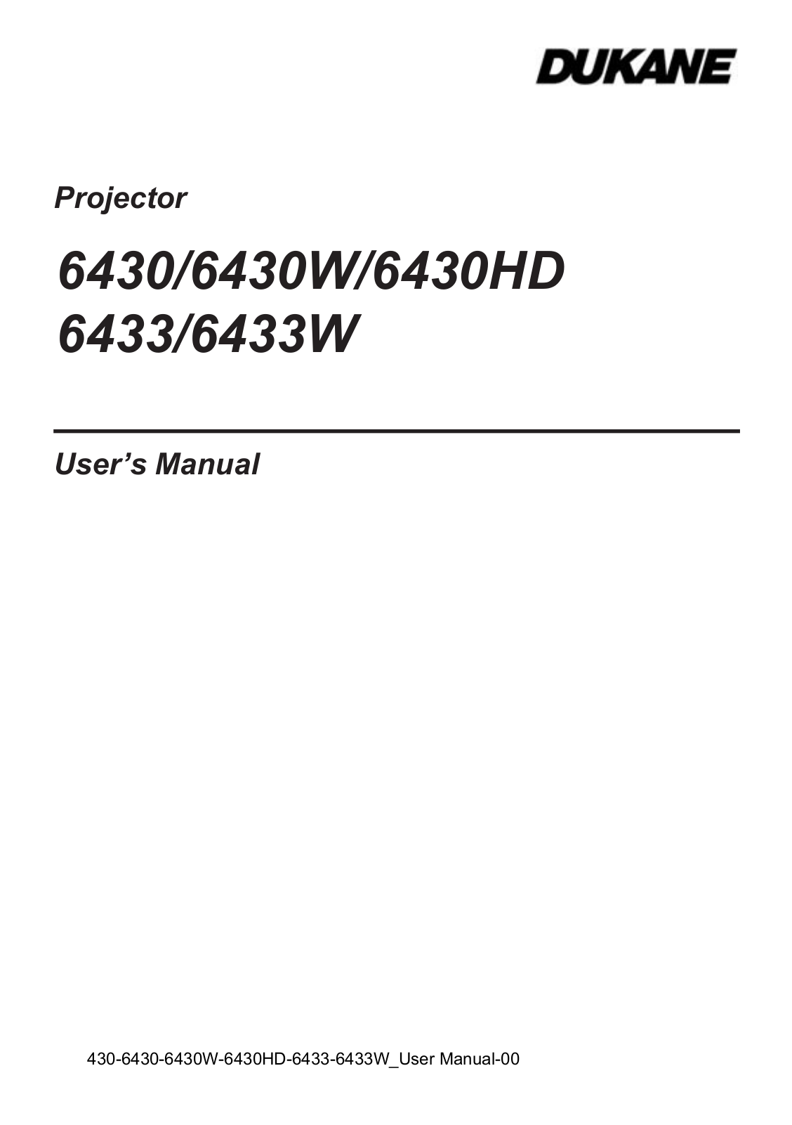 Dukane 6430HD User Manual