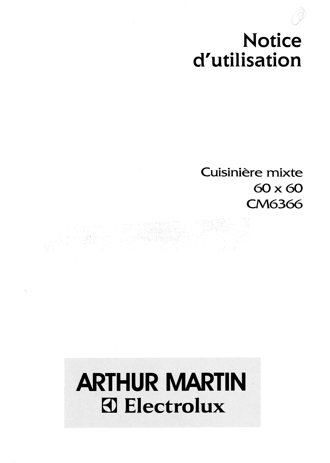 Arthur martin CM6366 User Manual