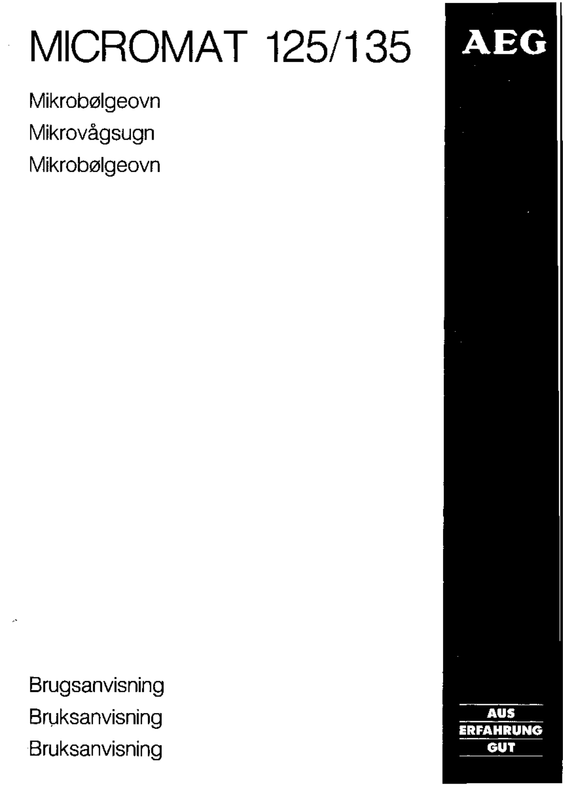 AEG MICROMAT135, MC125 User Manual