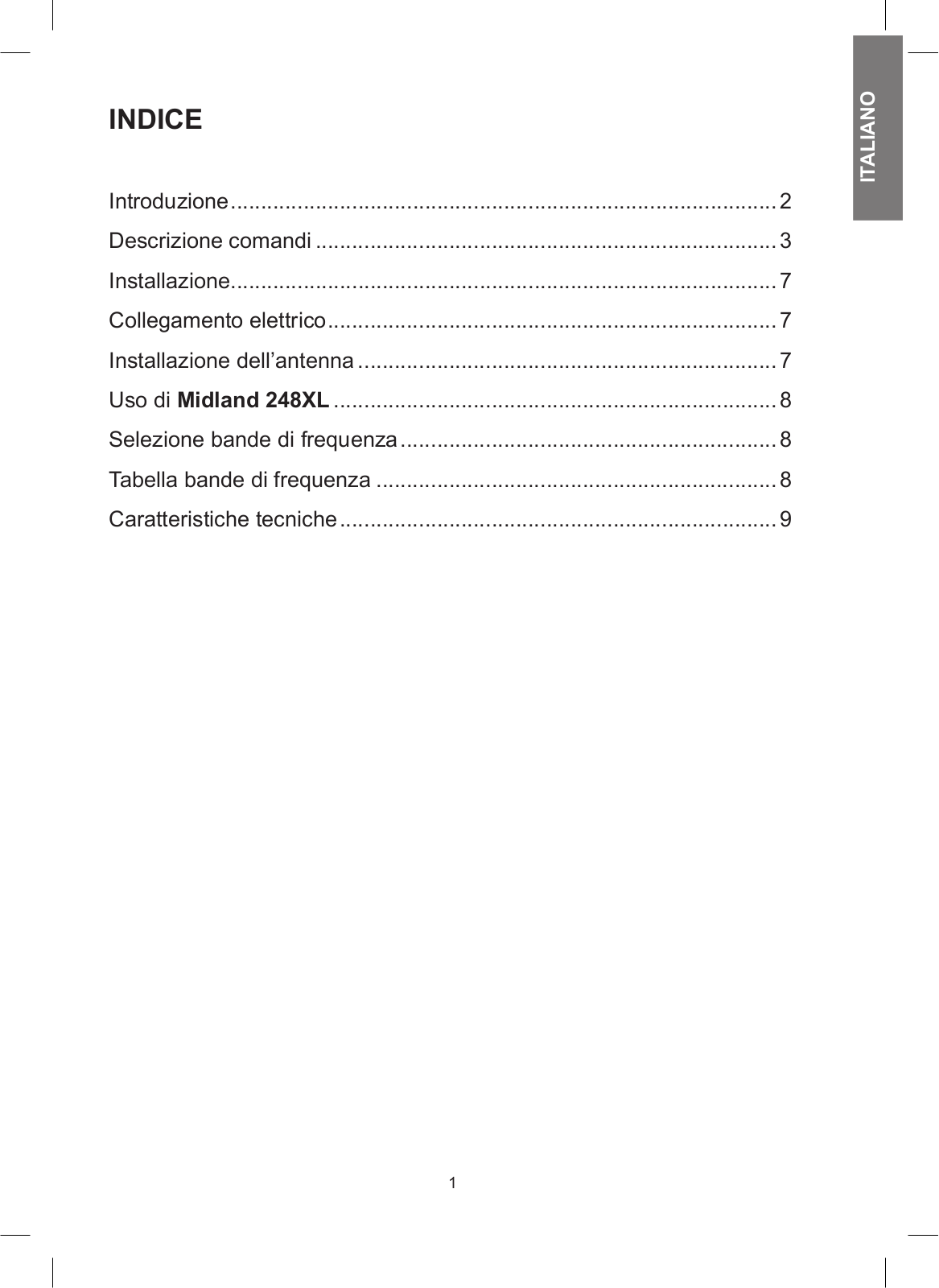 Midland 248XL User Guide