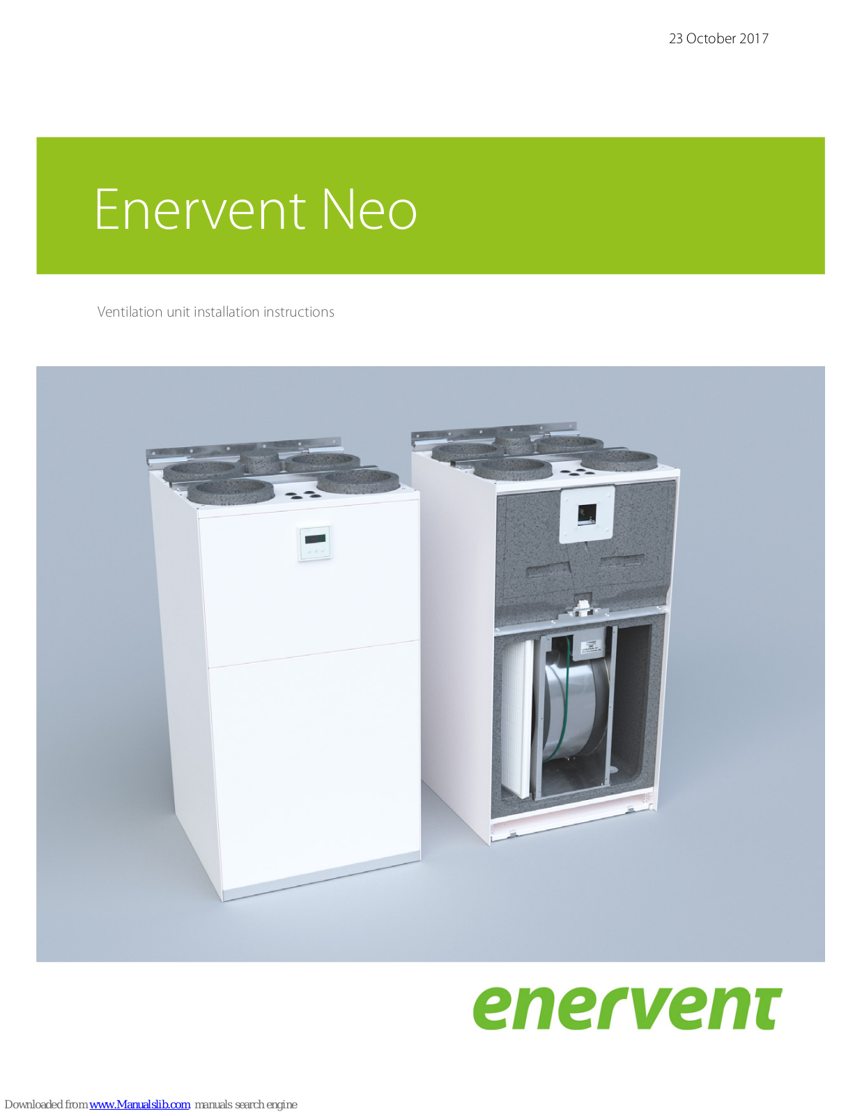 enervent Neo series Installation Instructions Manual