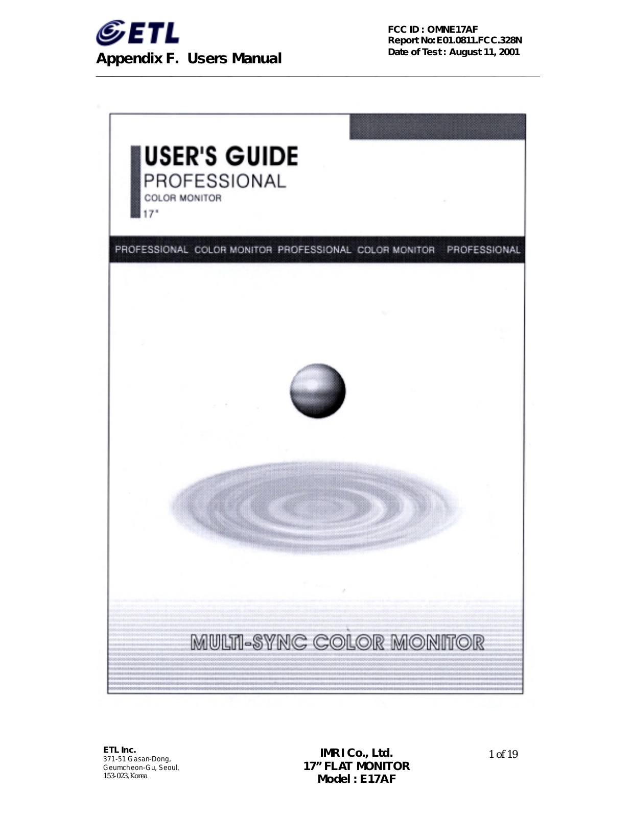 IMRI E17AF User Manual - ManualMachine.com