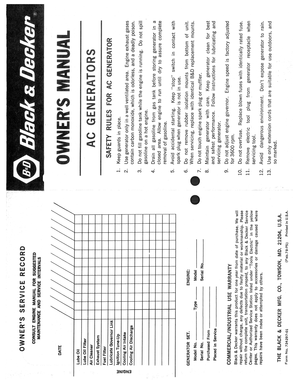 Black & Decker 724297-01 User Manual