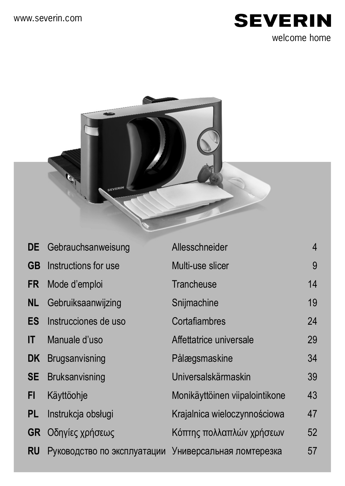 Severin AS 3953 User Manual