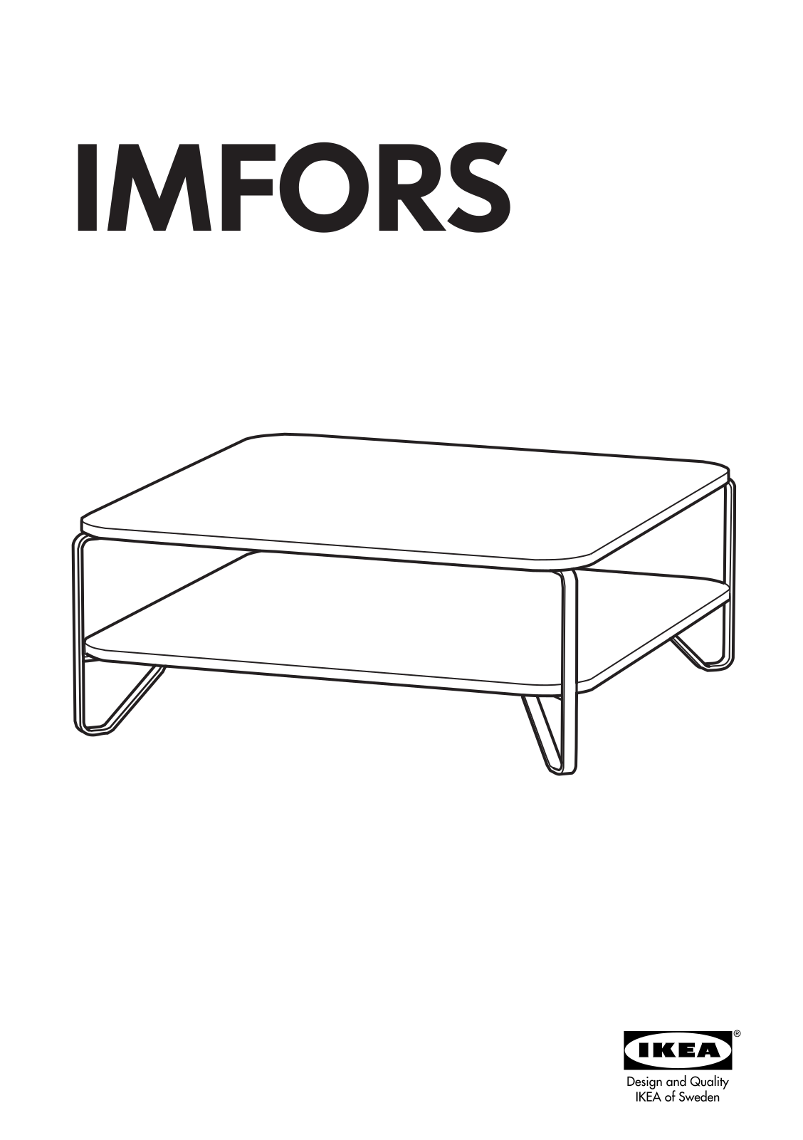 IKEA IMFORS COFFEE TABLE 39X39 Assembly Instruction