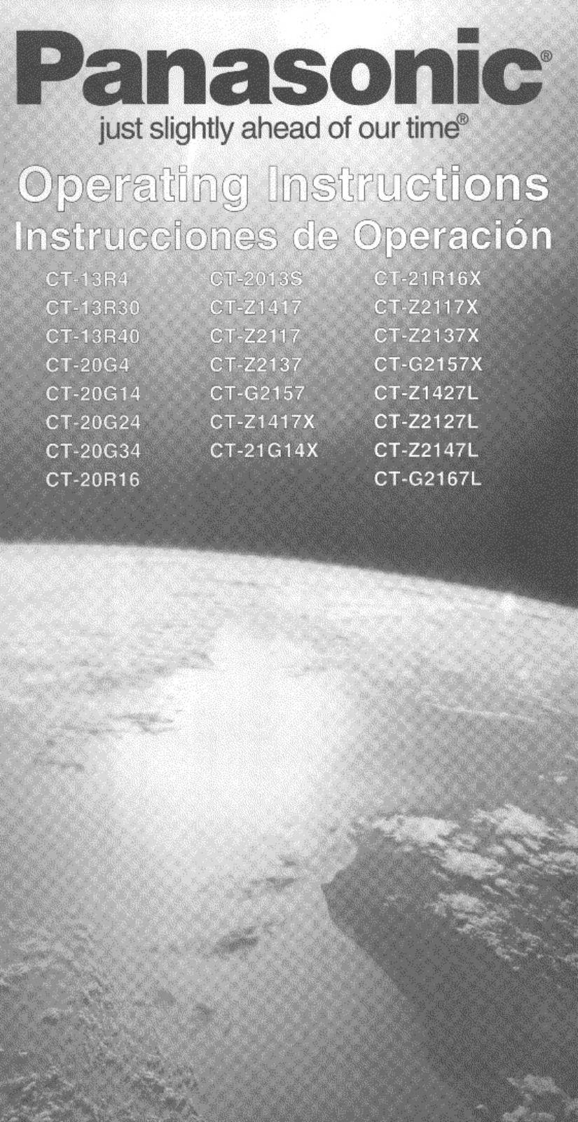 Panasonic CT-13R40A, CT-20R16A, CT-20G34A, CT-20G14A, CT-20G24A User Manual