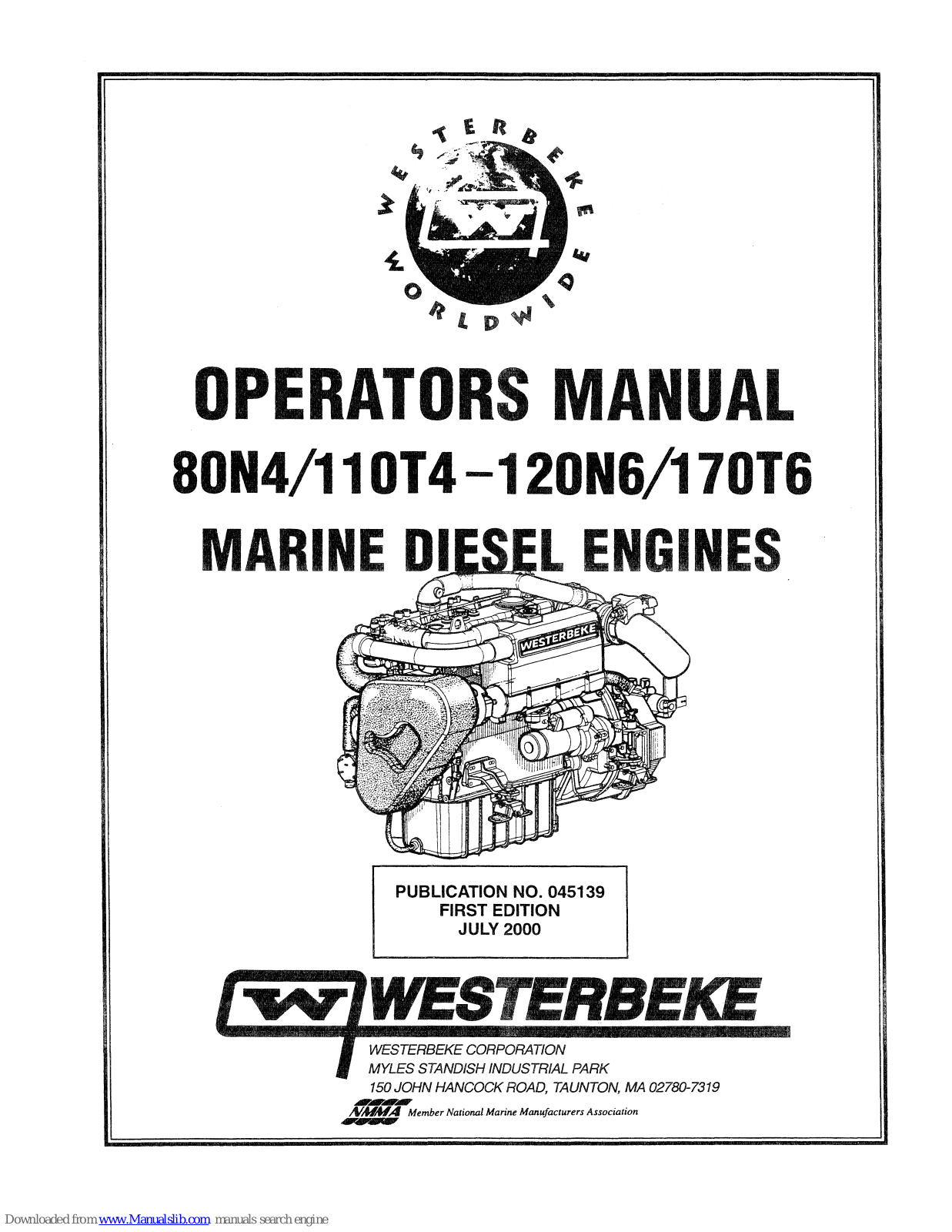 Westerbeke 80N4, 110T4, 120N6, 170T6 Operator's Manual - ManualMachine.com