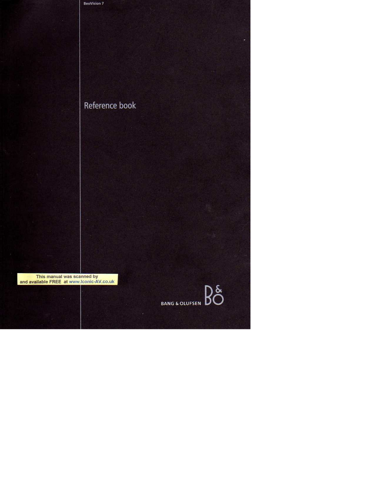 Bang Olufsen BeoVision 7 Owners Manual