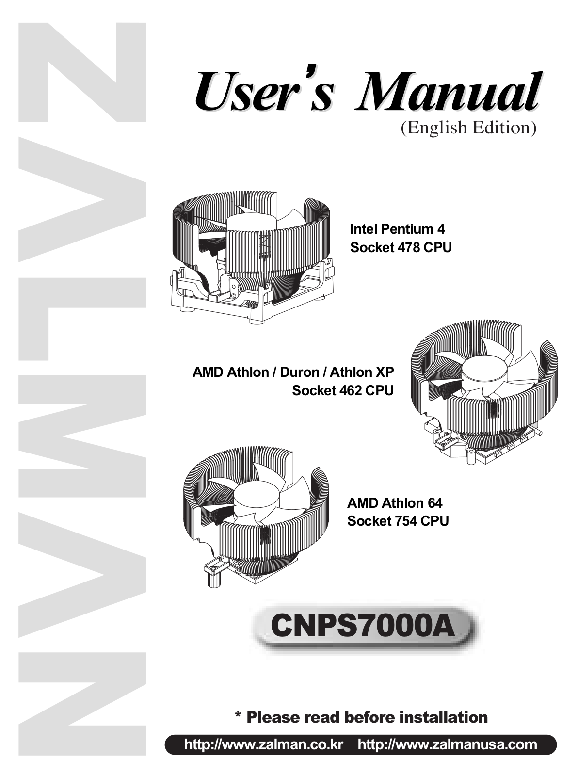 ZALMAN CNPS7000A User Manual