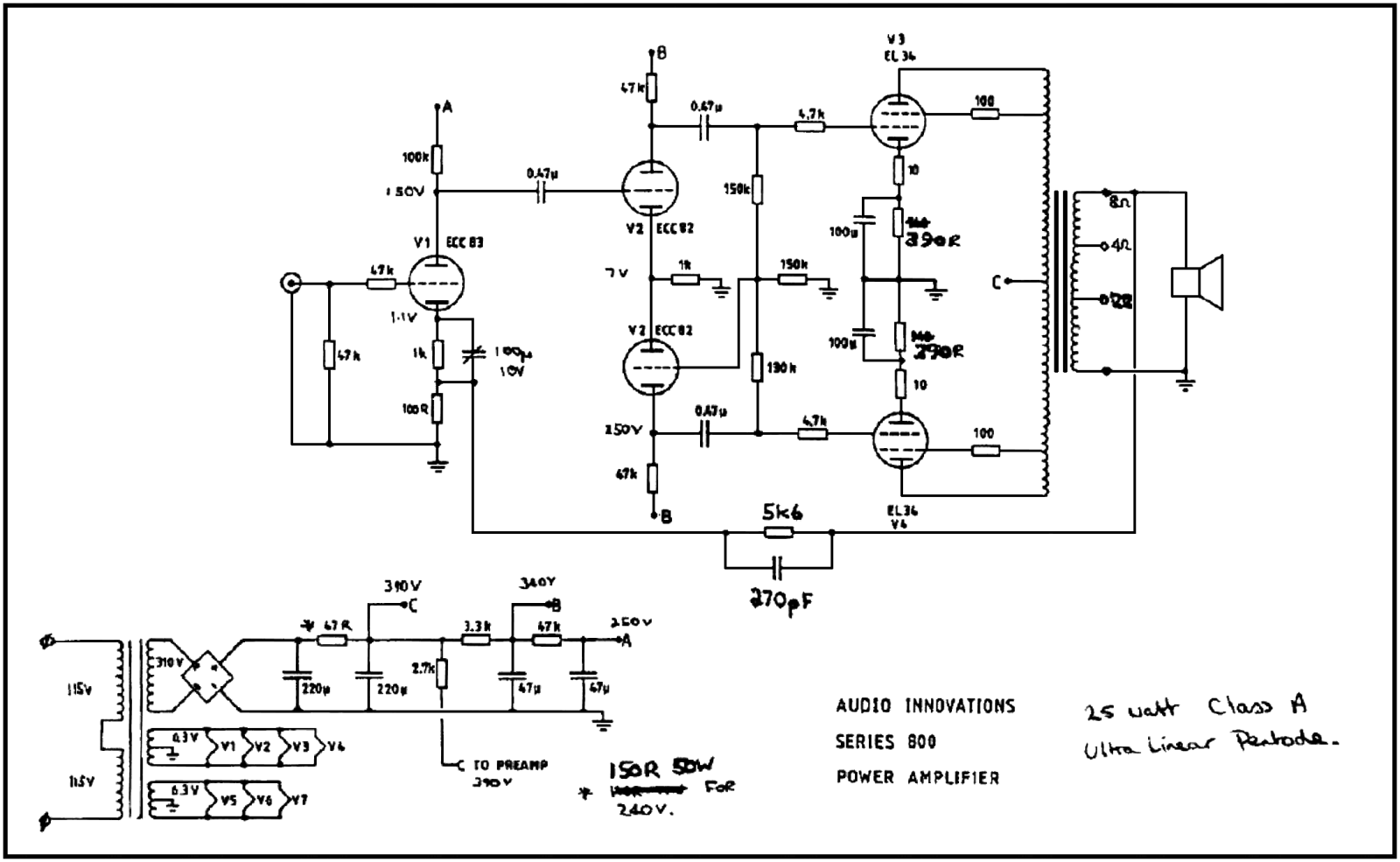 Audio Innovation ai 800 schematic