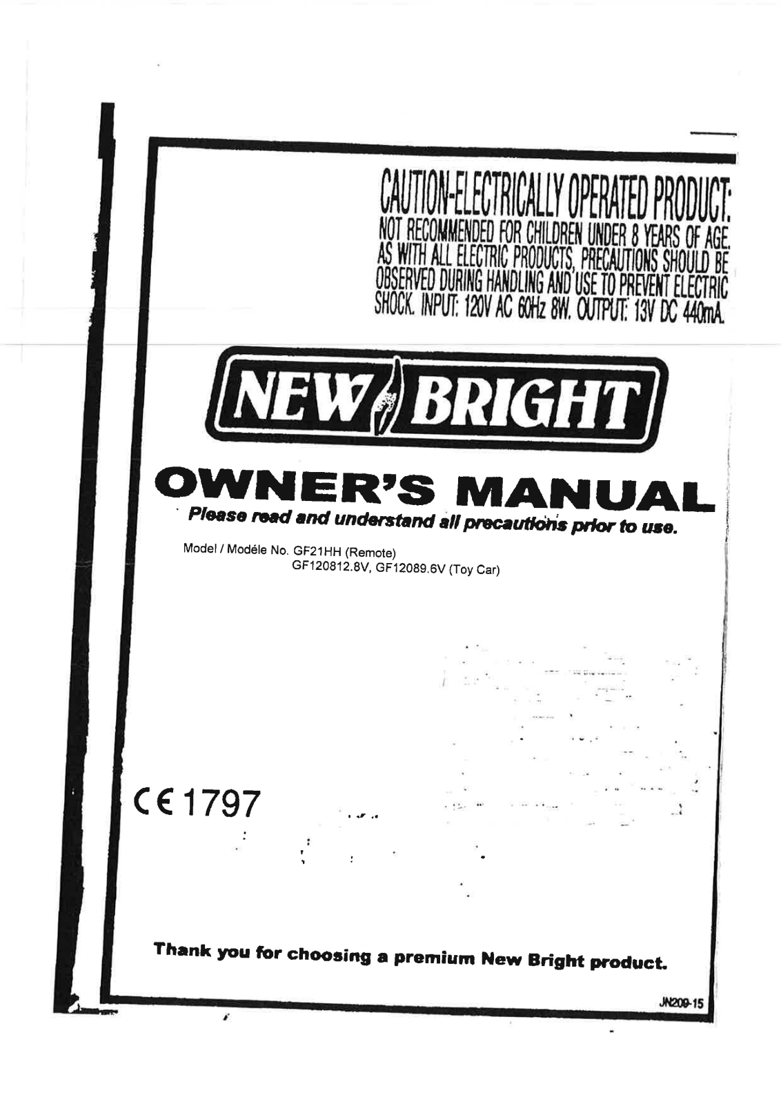 New Bright Co GF21HH User Manual