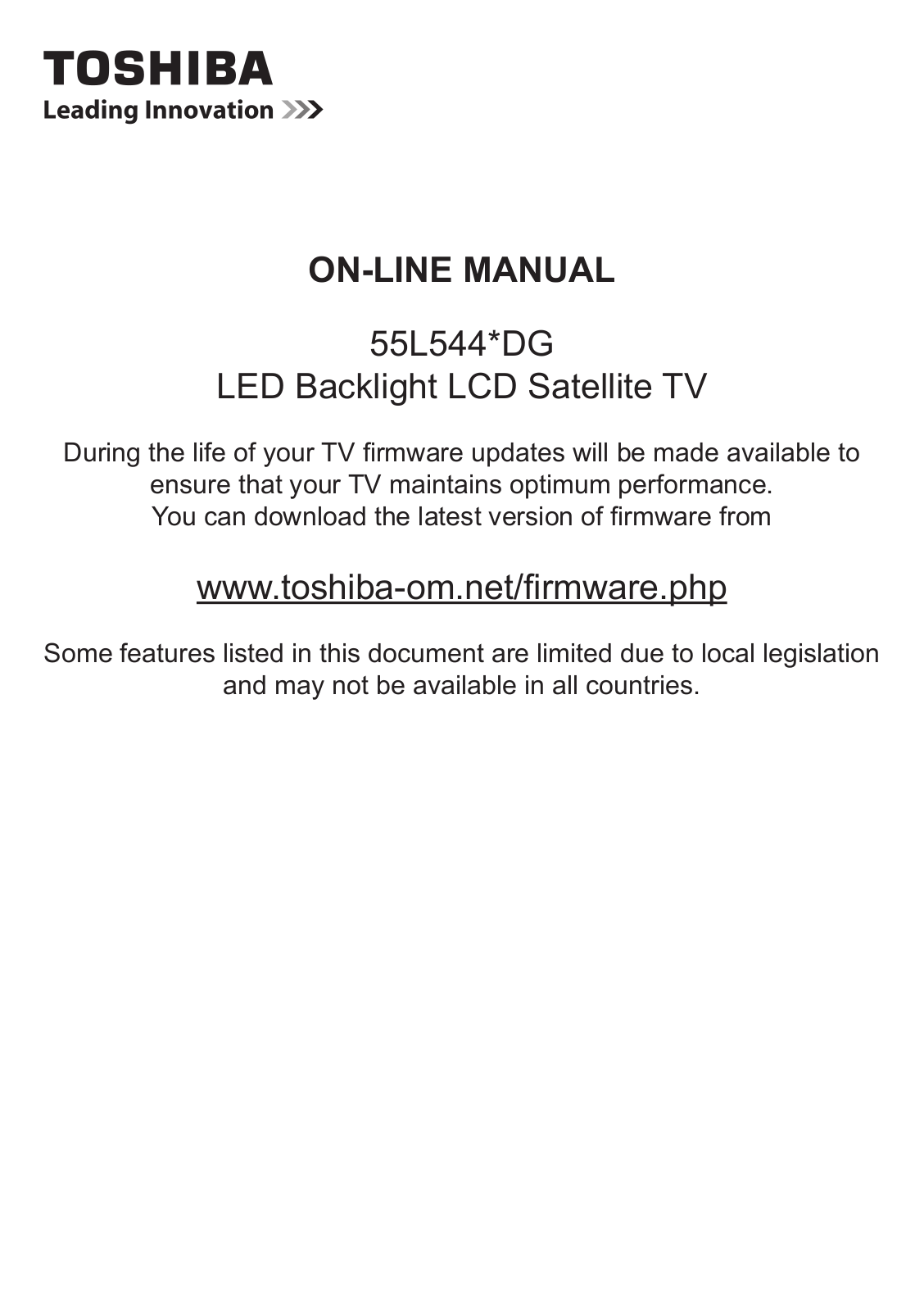 Toshiba L5445-55 User Manual