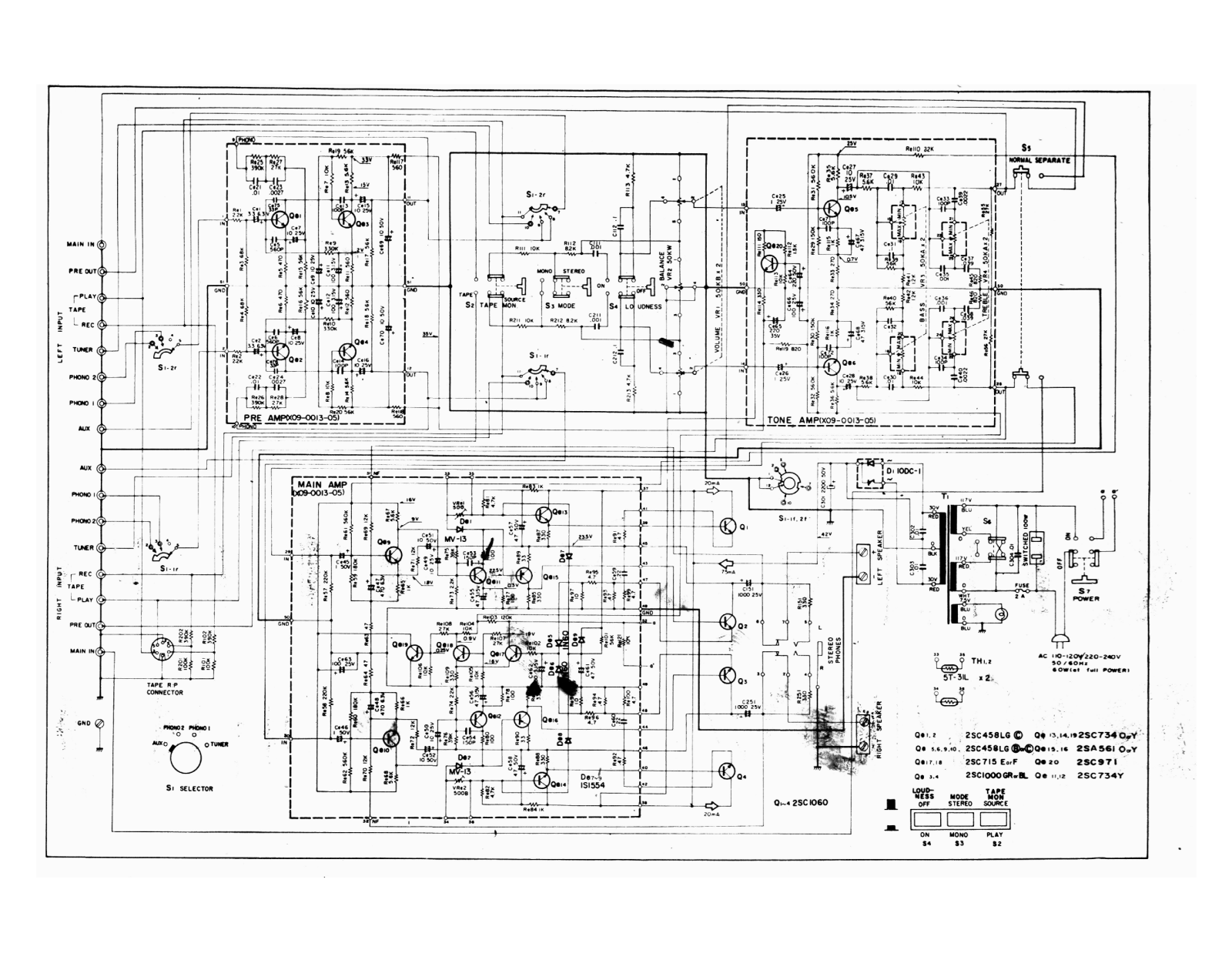 Kenwood KA-2002 Schematic