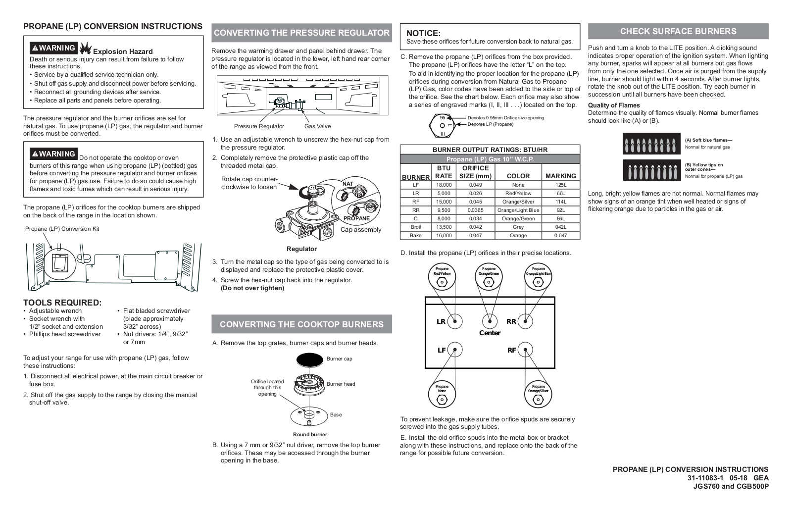 GE JGS760FELDS, JGS760BELTS, JGS760SELSS, JGS760EELES, JGS760DELBB Conversion Kit