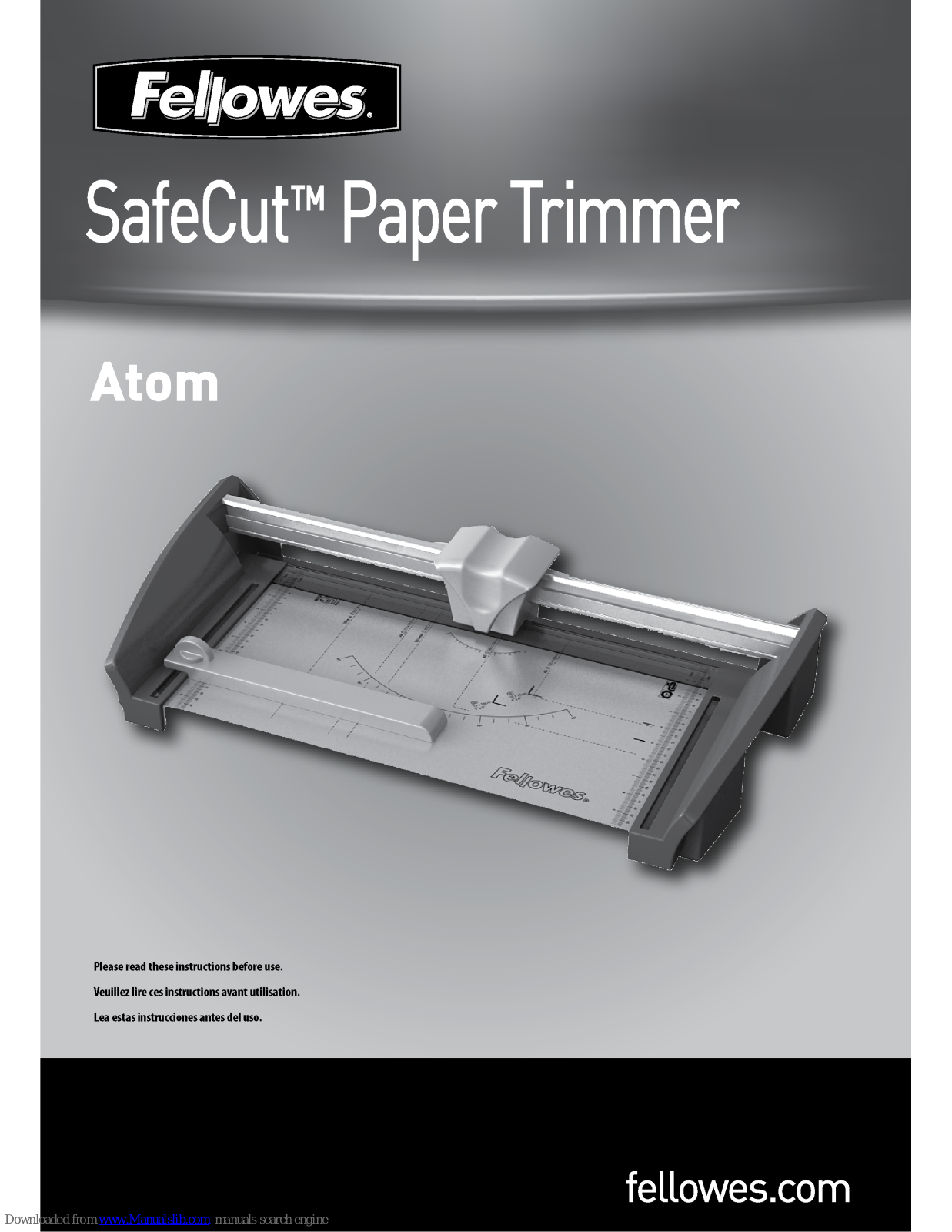 Fellowes Atom 150, Atom 180 Instructions Manual - ManualMachine.com