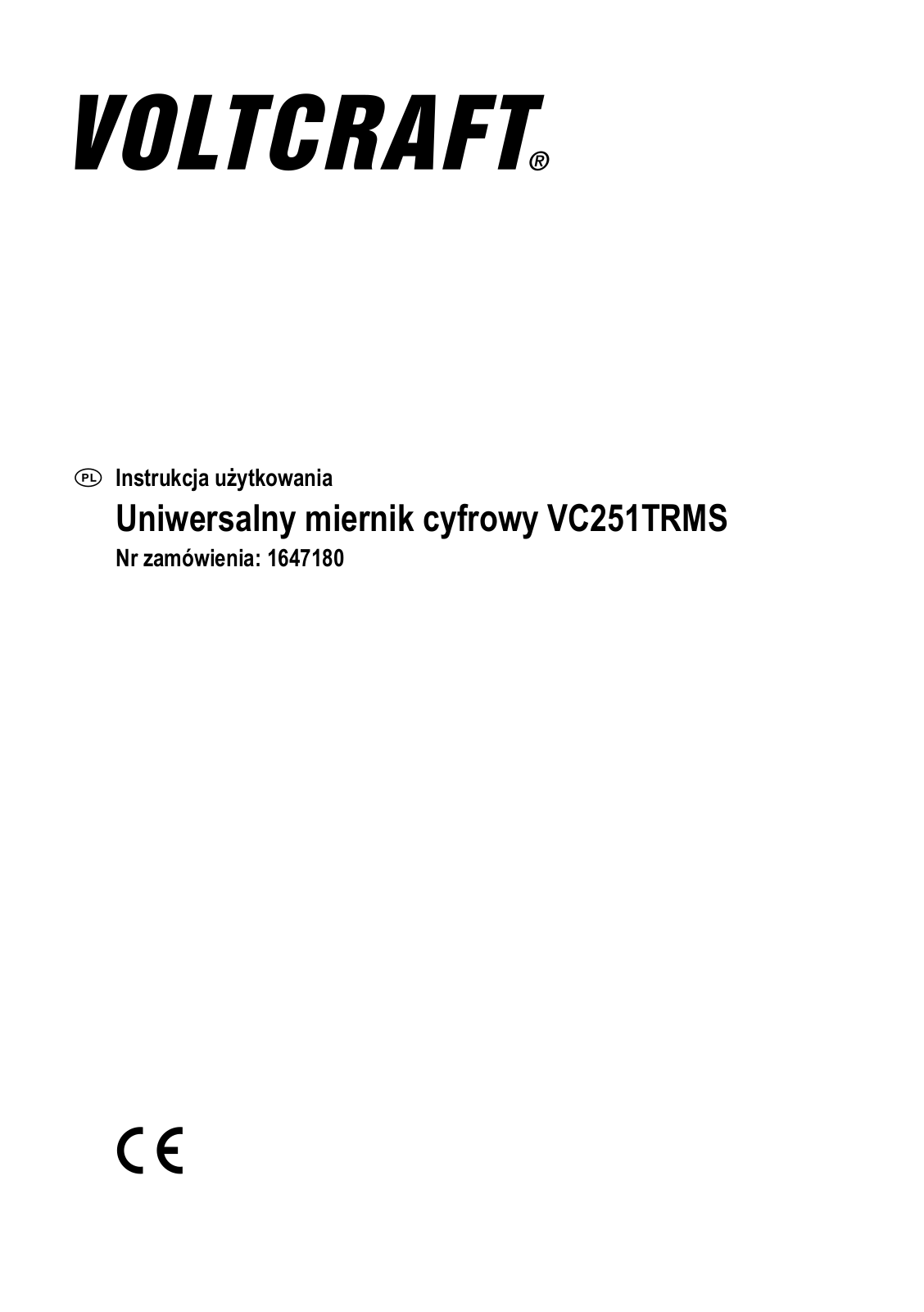 VOLTCRAFT VC251TRMS User guide