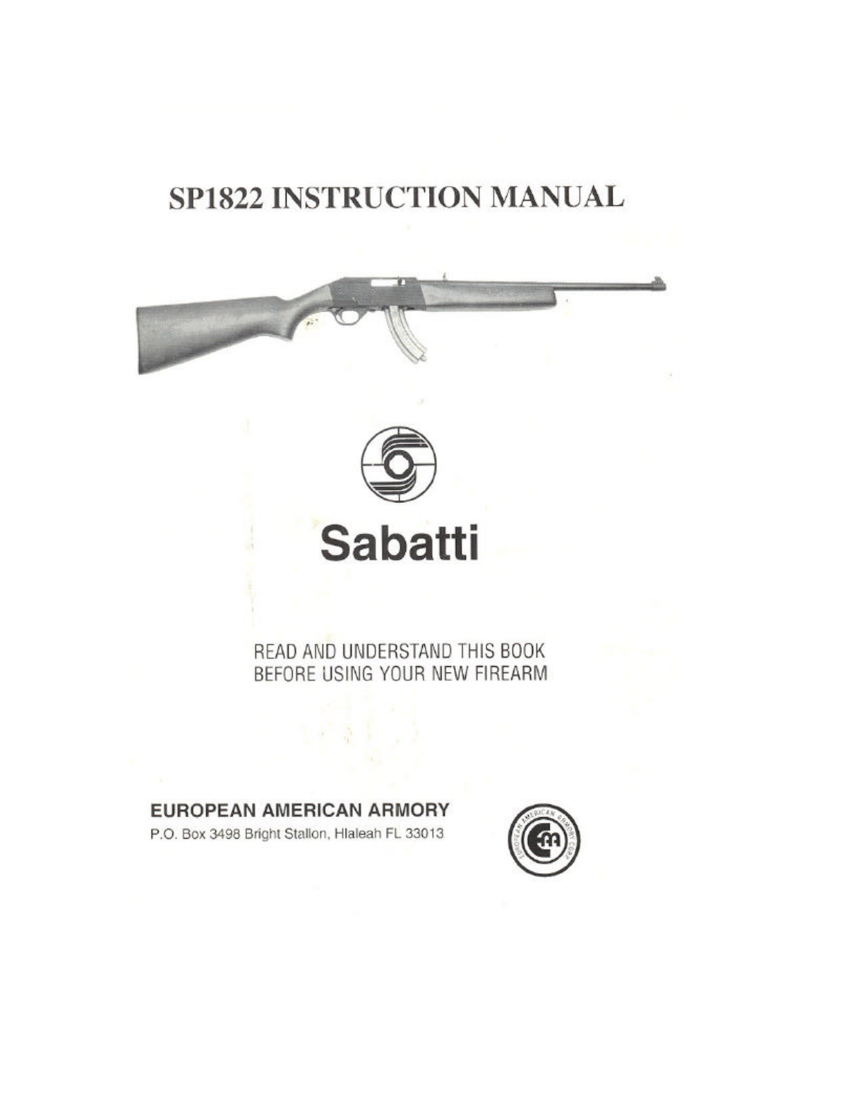 sabatti sp1822 User Guide