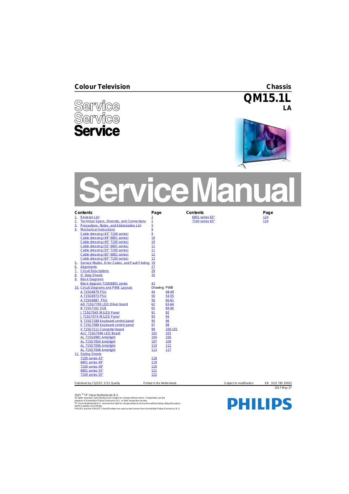 Philips 55PUG6801/78 Schematic