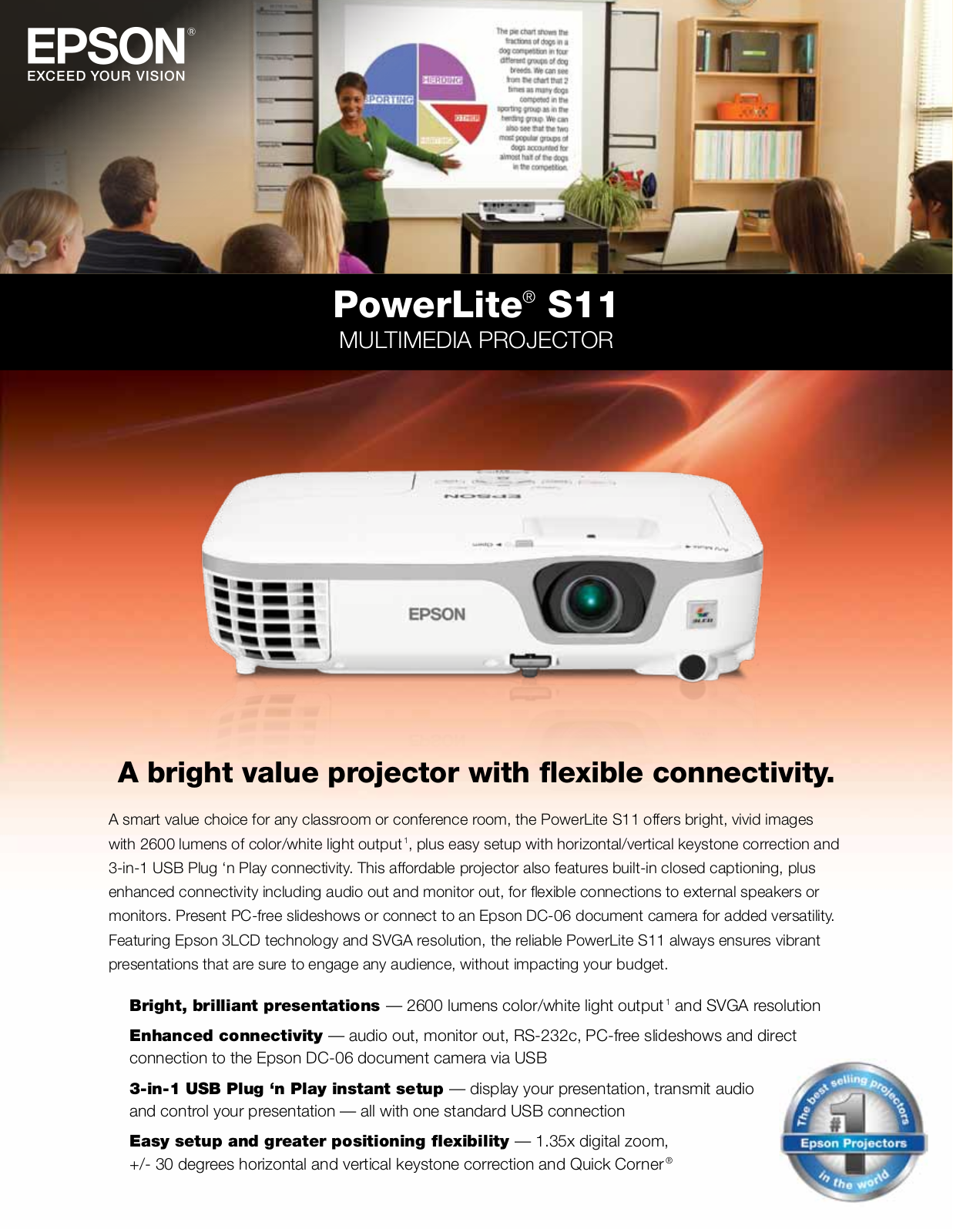 Epson PowerLite S11 Product Brochure