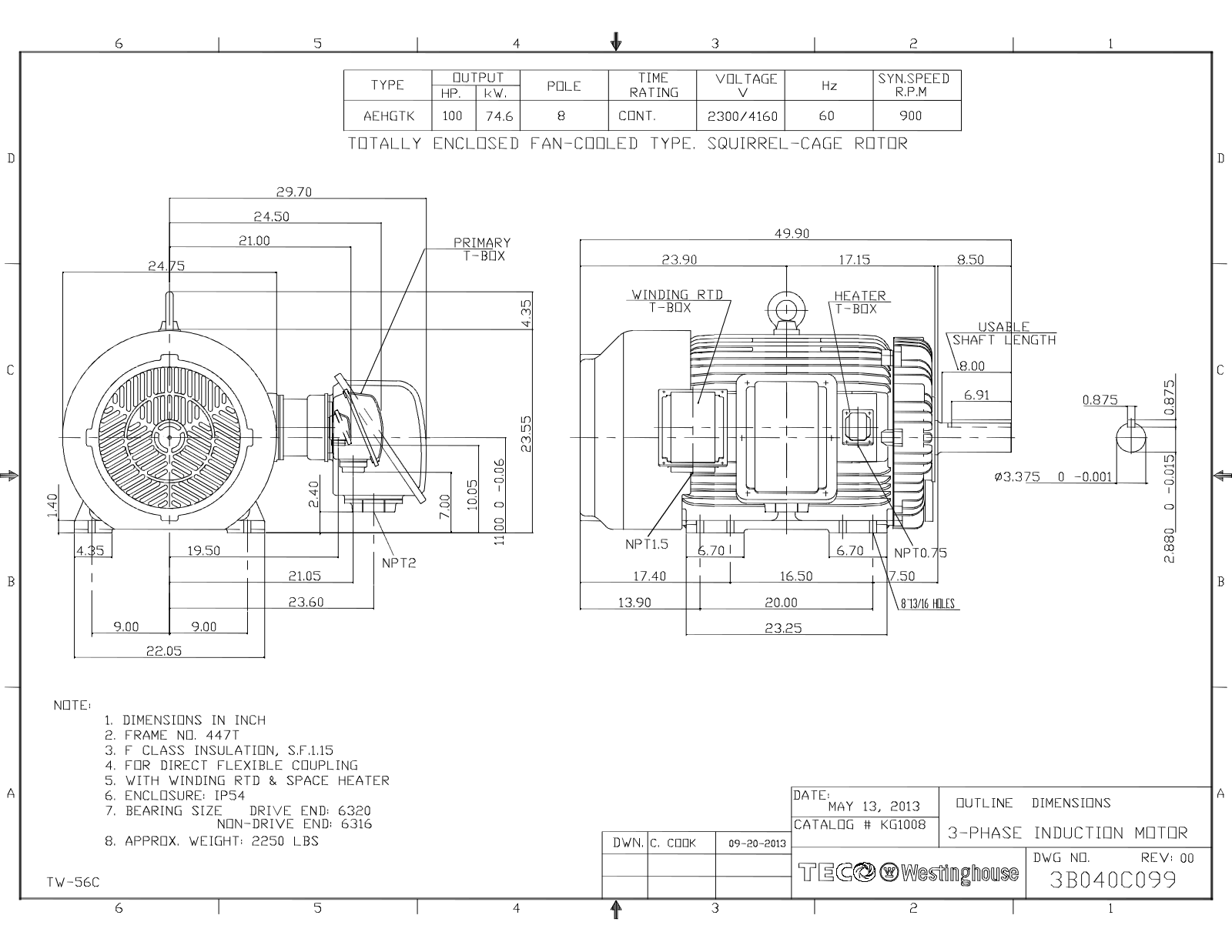 Teco KG1008 Reference Drawing