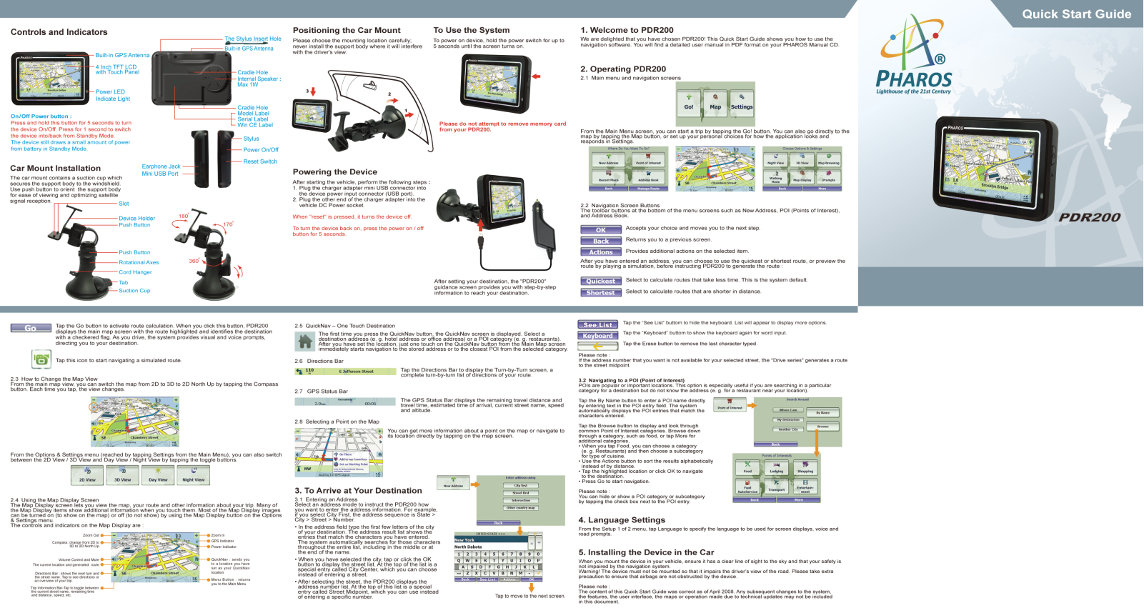 Pharos PDR200 Quick Start Guide - ManualMachine.com