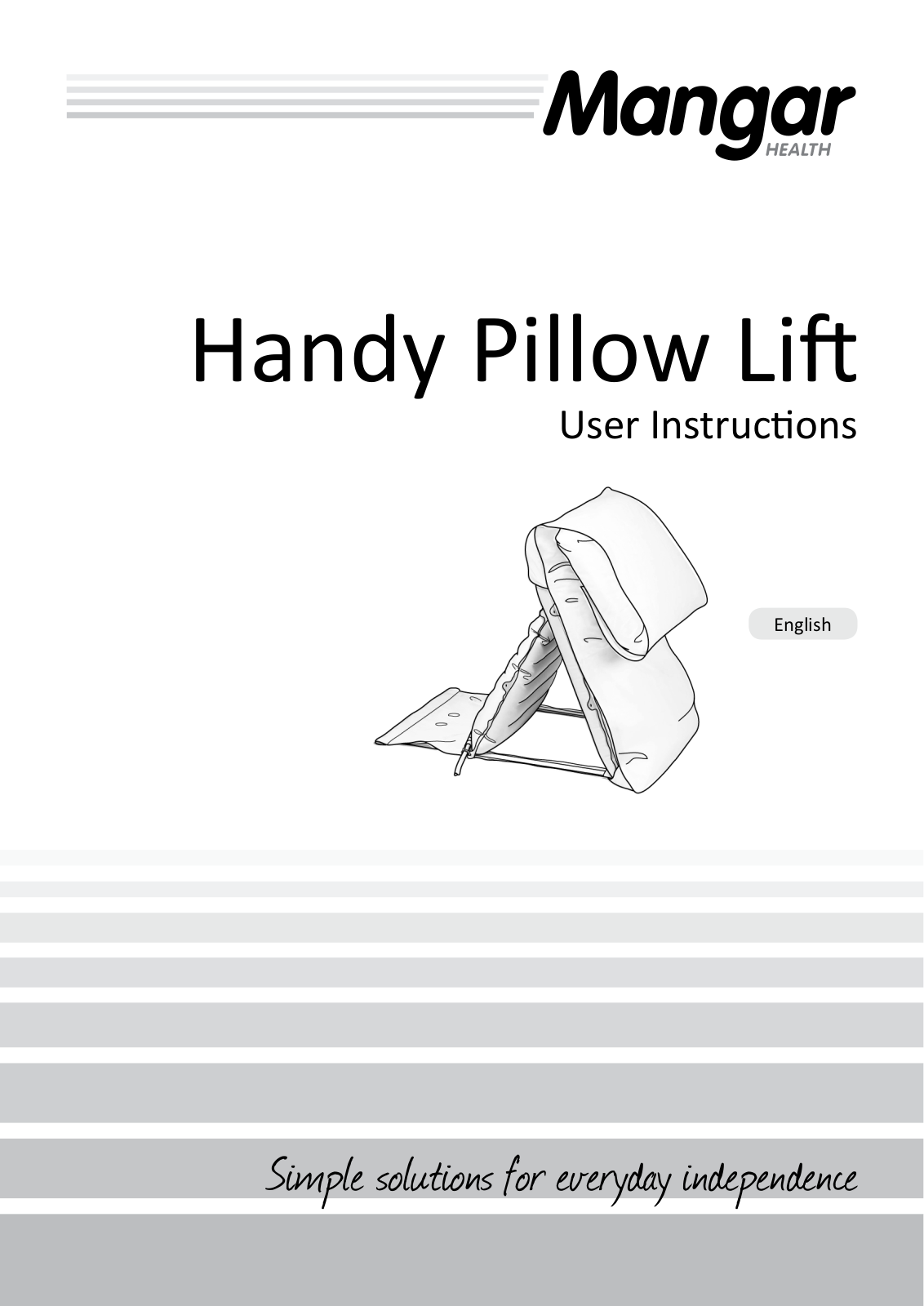 Mangar Health Handy Pillow Lif User Instructions