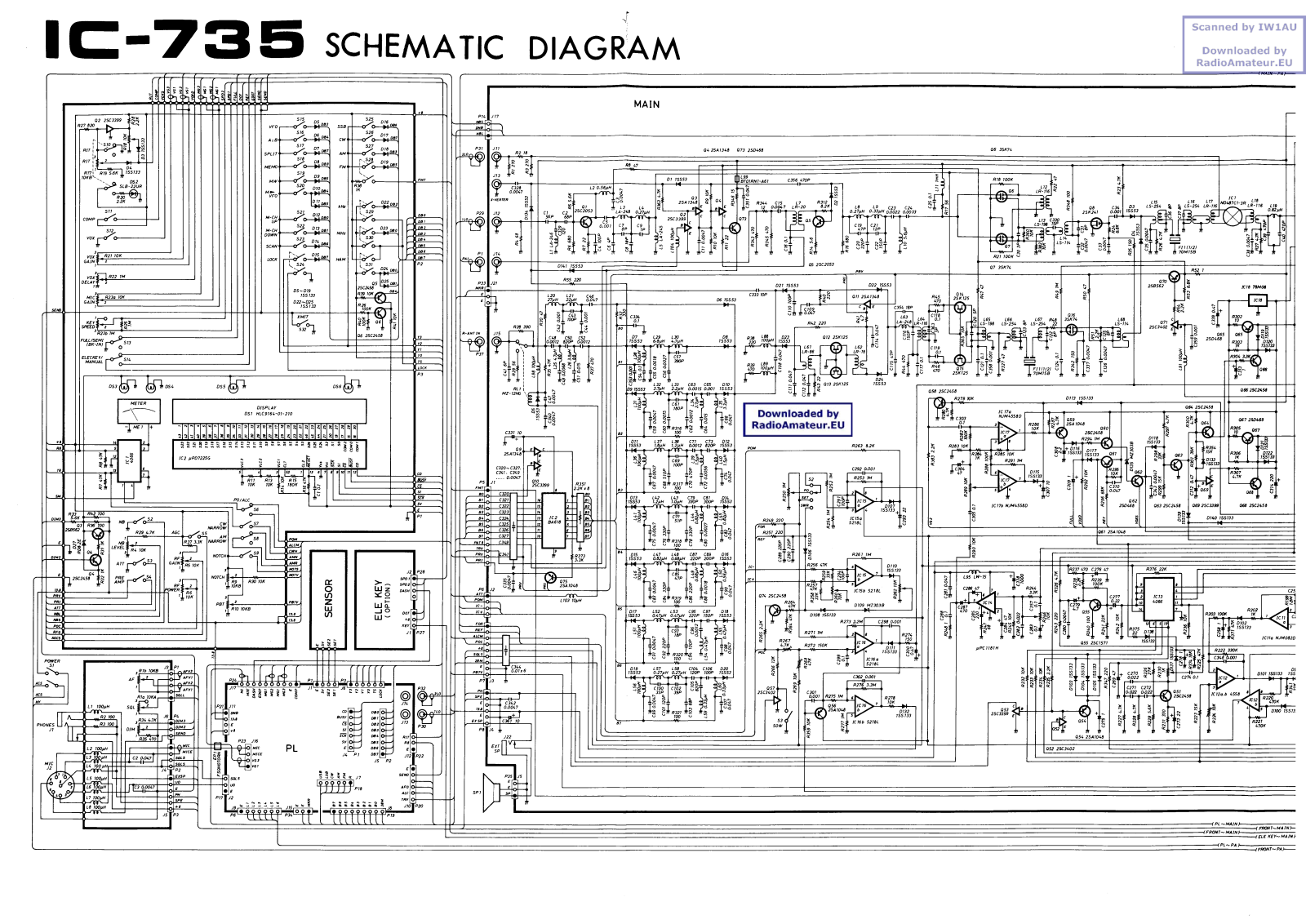 Icom IC735 Schematic