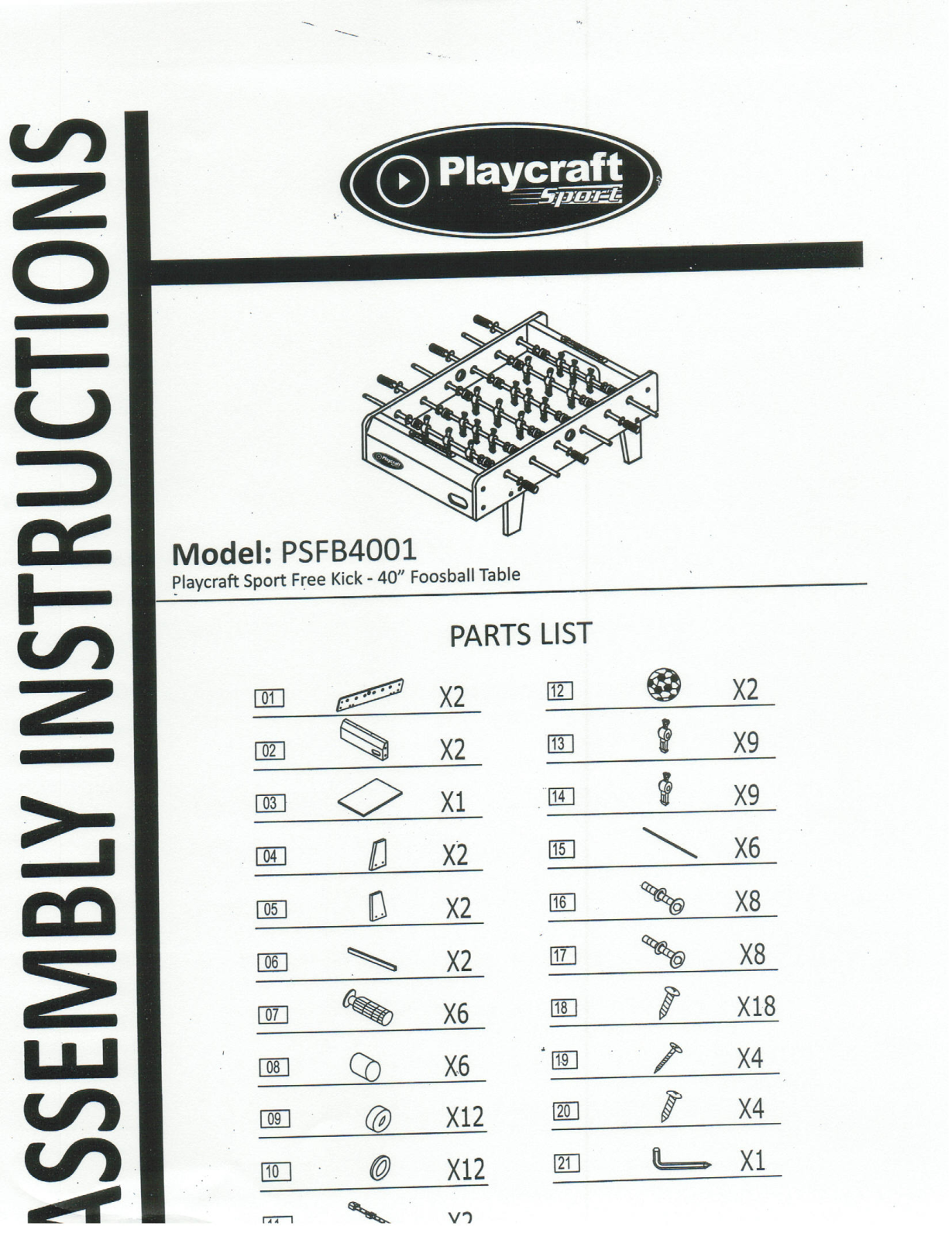 Playcraft PCF10003 Installation & Assembly - ManualMachine.com