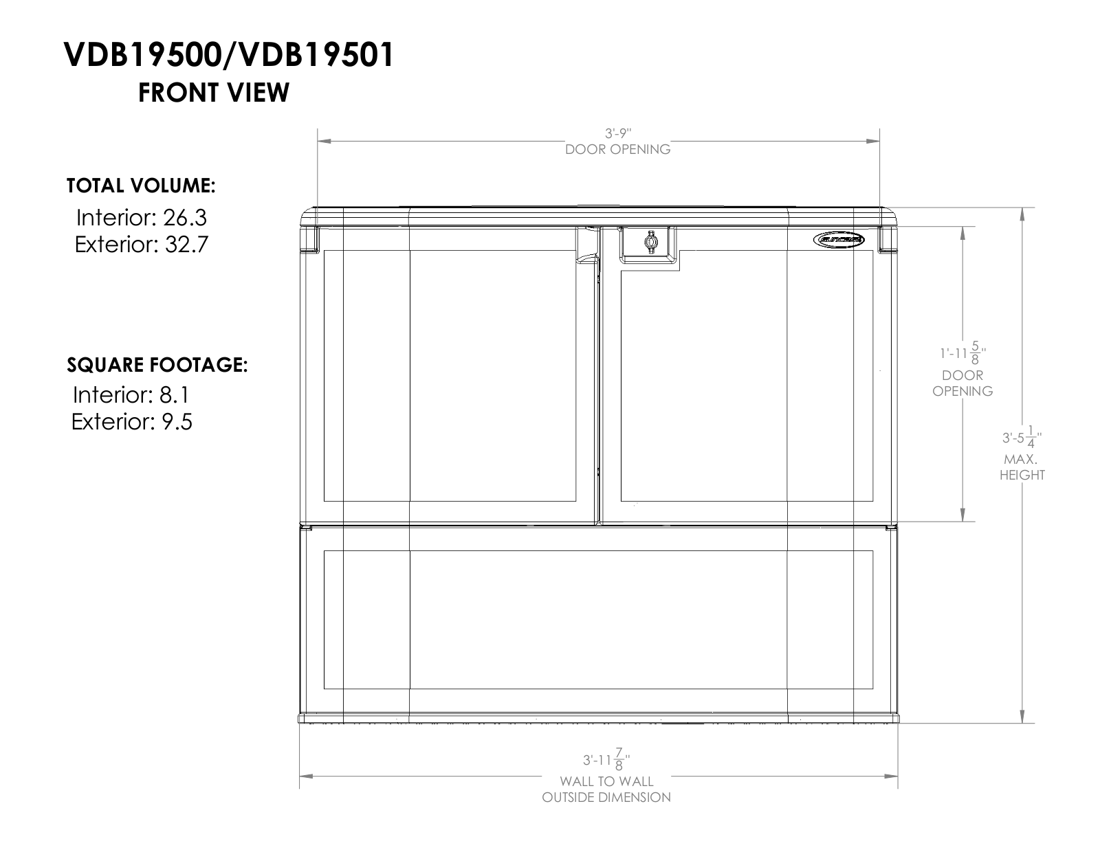 Suncast XA1650 Dimensions - ManualMachine.com