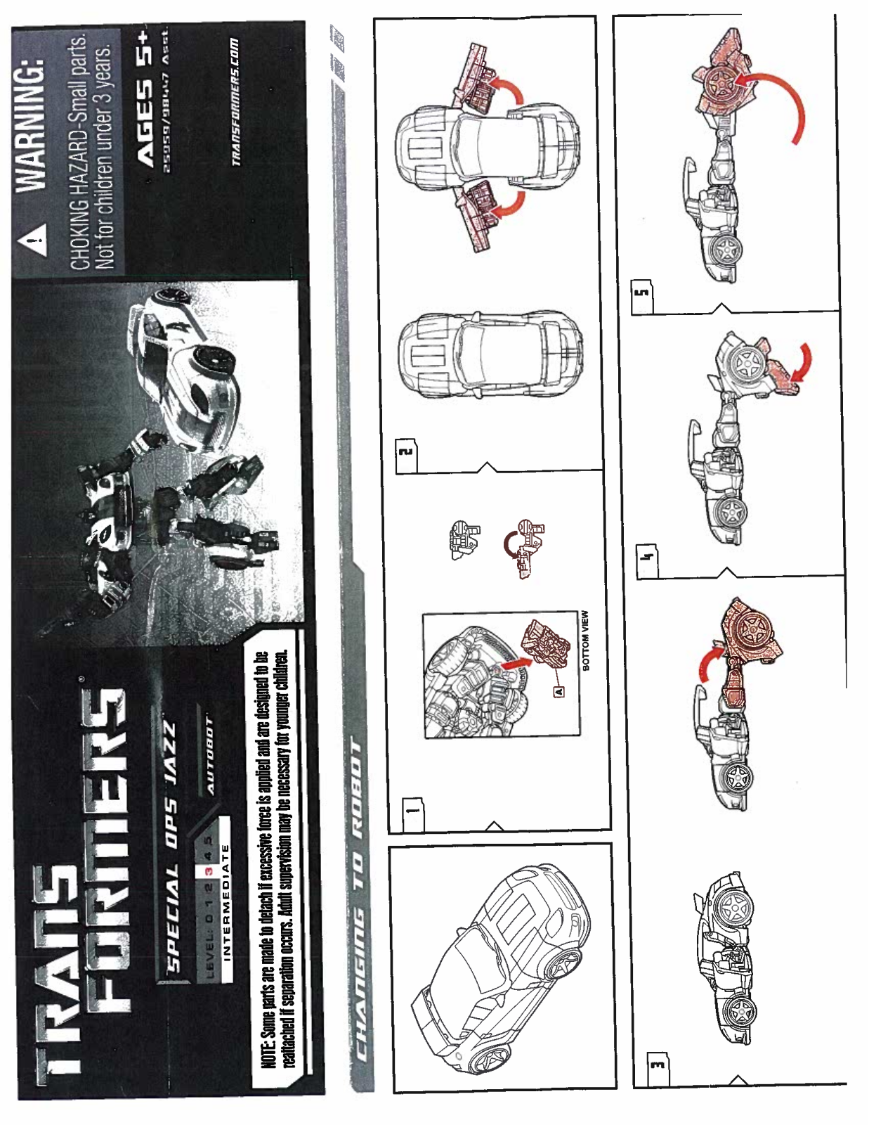 HASBRO Transformers RTS Special Ops Jazz User Manual