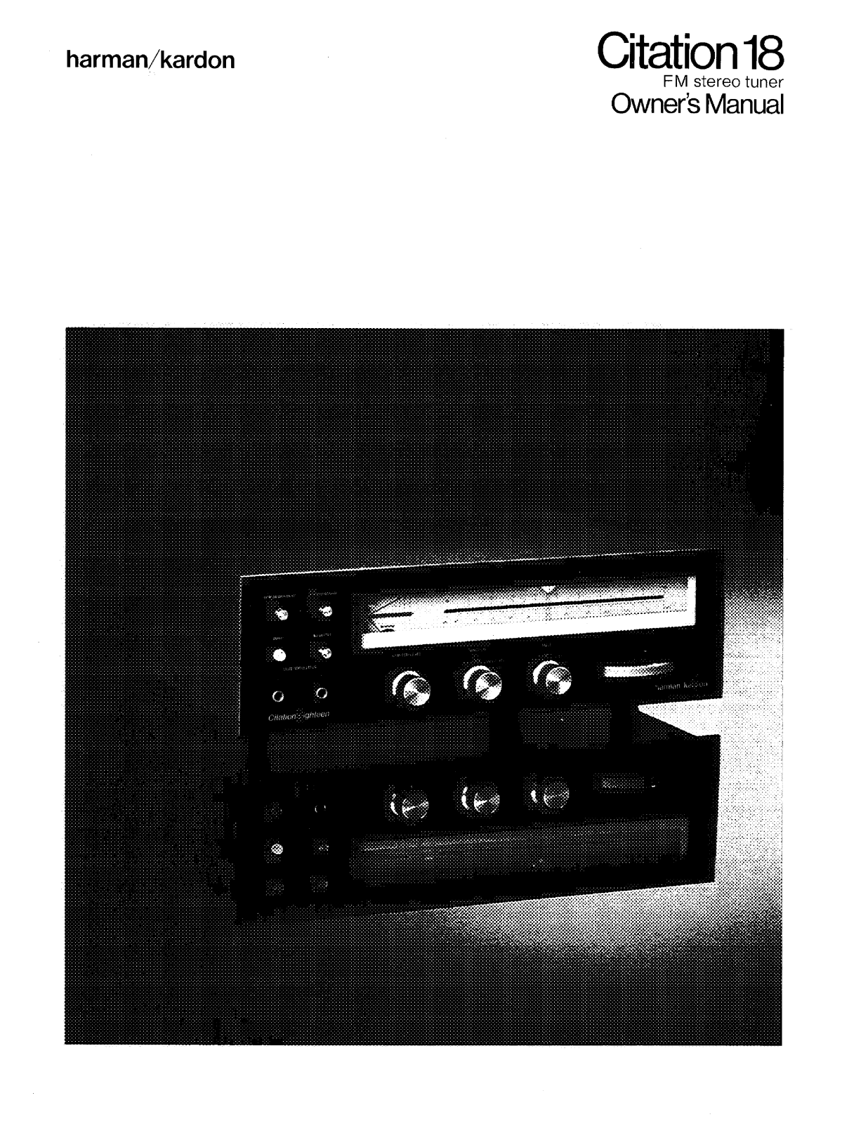 Harman kardon CITATION 18 User Manual