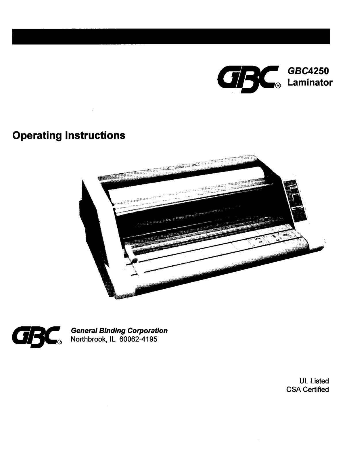 GBC 4250 User Manual