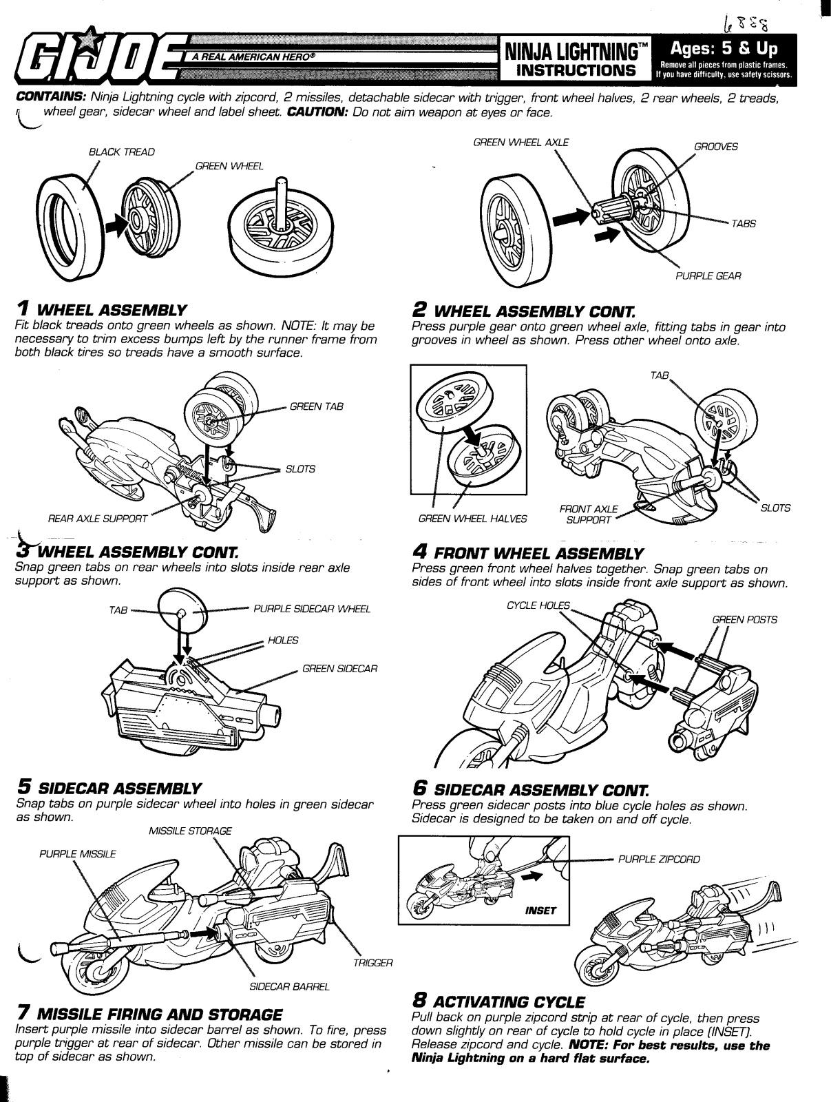 HASBRO GIJoe Ninja Lightning User Manual