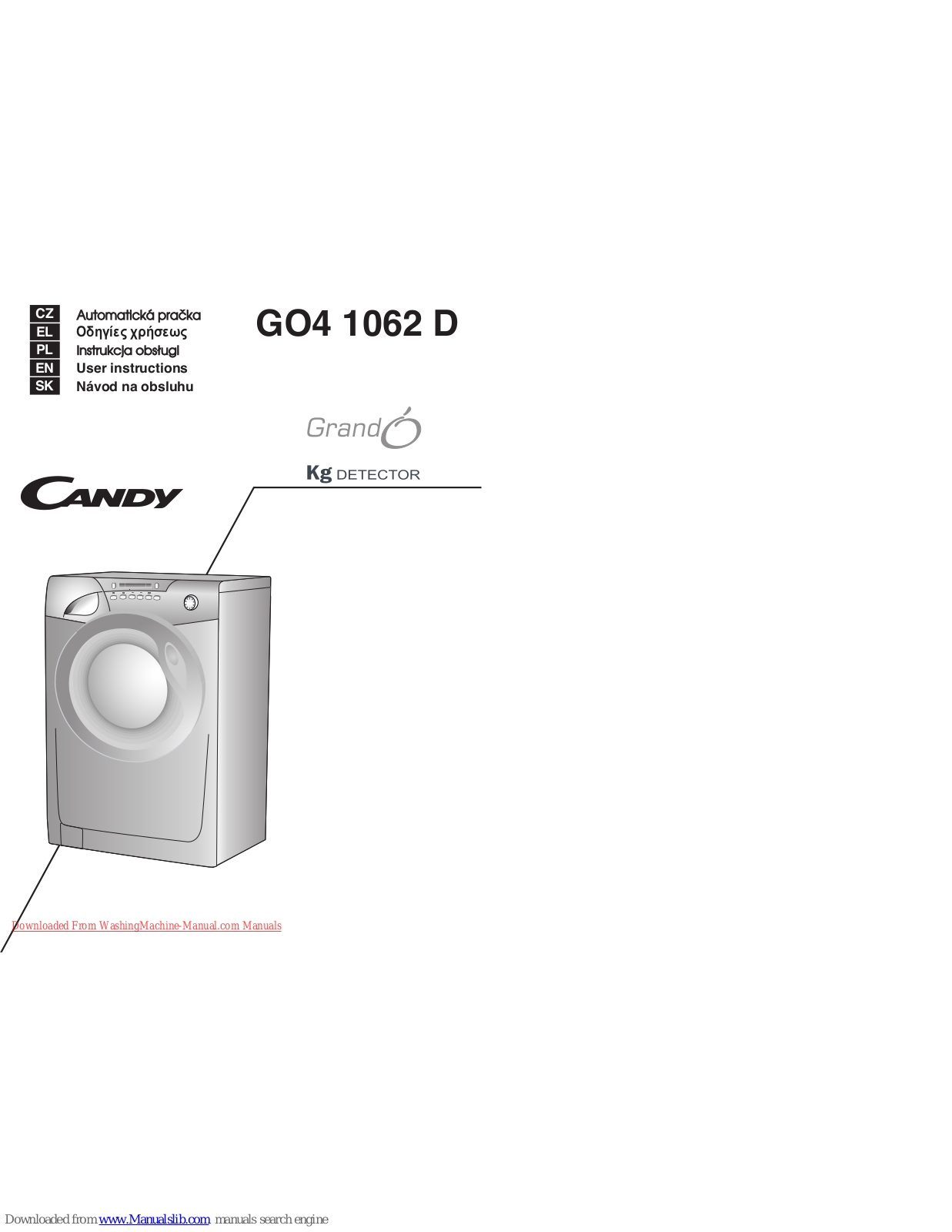 Candy G04 1062 D User Instructions