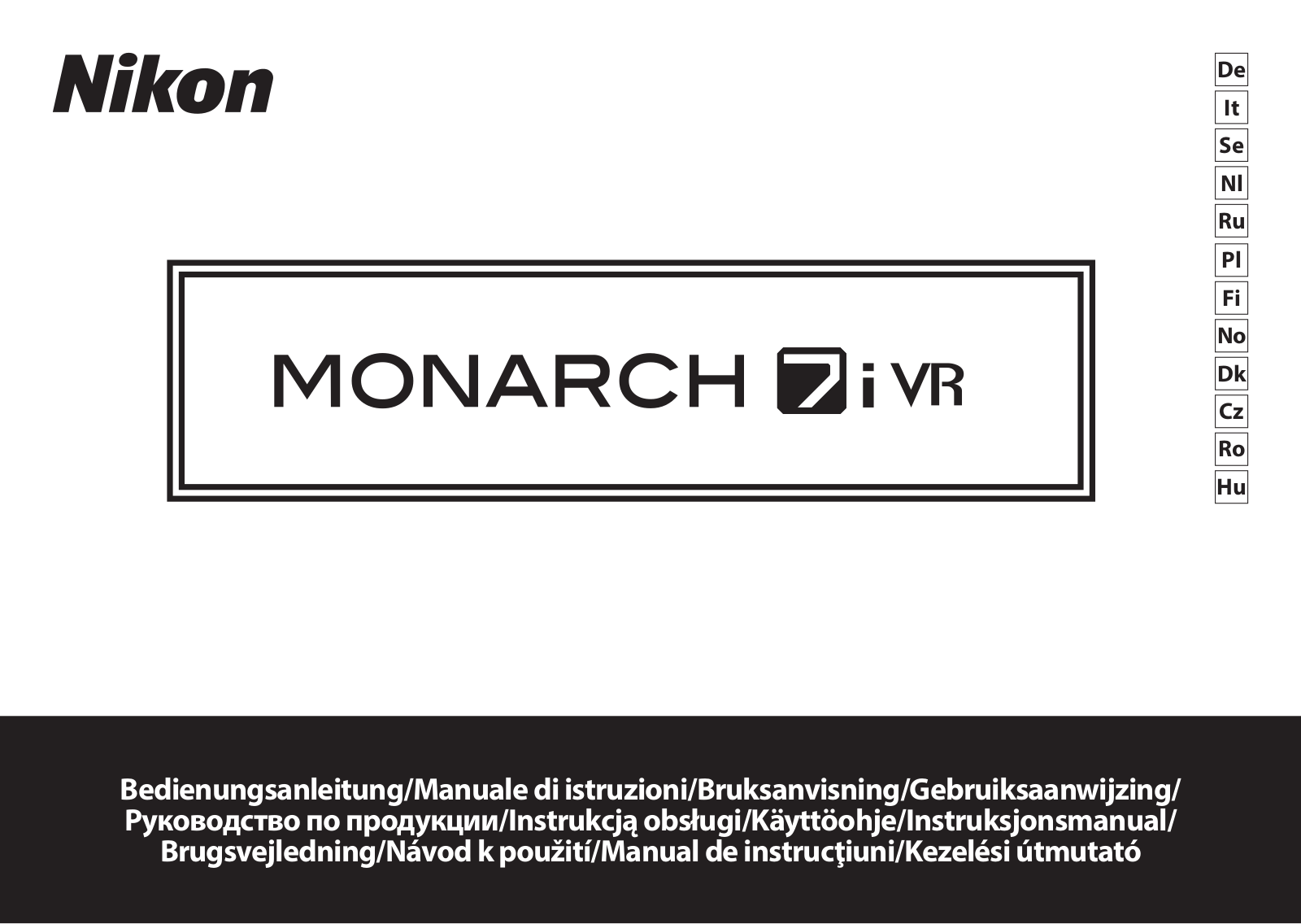 Nikon MONARCH 7i VR Instructions for use