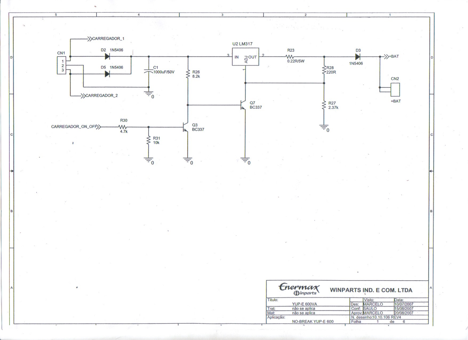 Enermax YUP-E 600VA Schematic