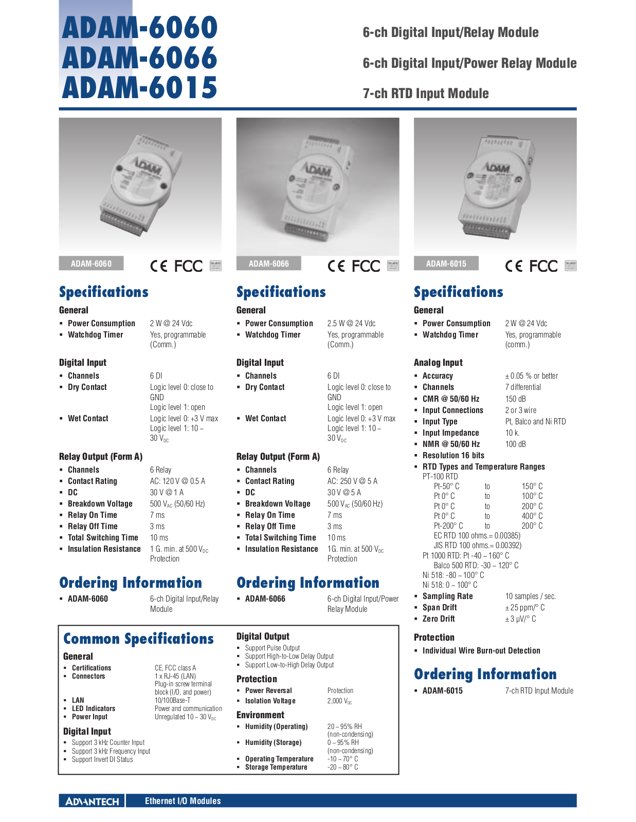 B&B Electronics ADAM-6066 Datasheet