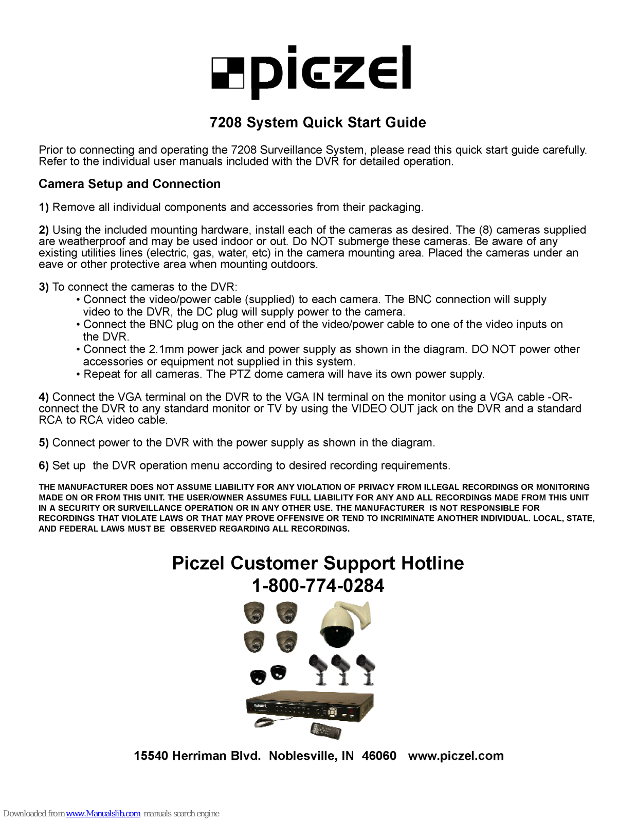 Piezel 7208 System Quick Start Manual - ManualMachine.com