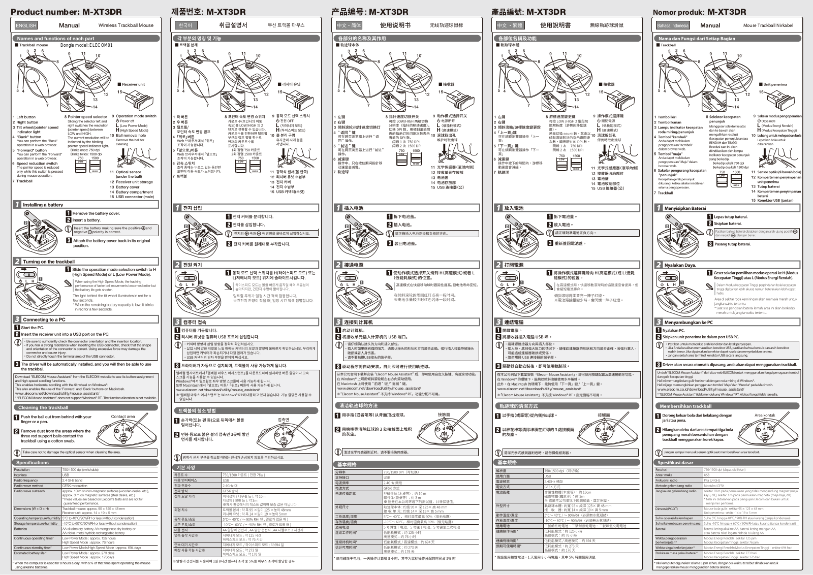 ELECOM M XT3DR User Manual