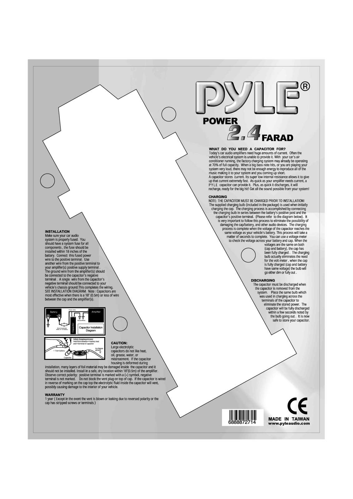 Pyle PLCAPE-24 Owners manual