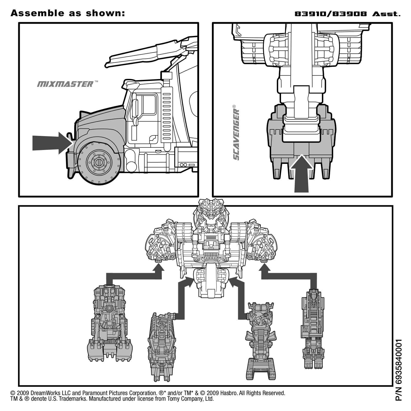 Hasbro TRANSFORMERS CONSTRUCTION DEVASTATOR ASSEMBLY User Manual