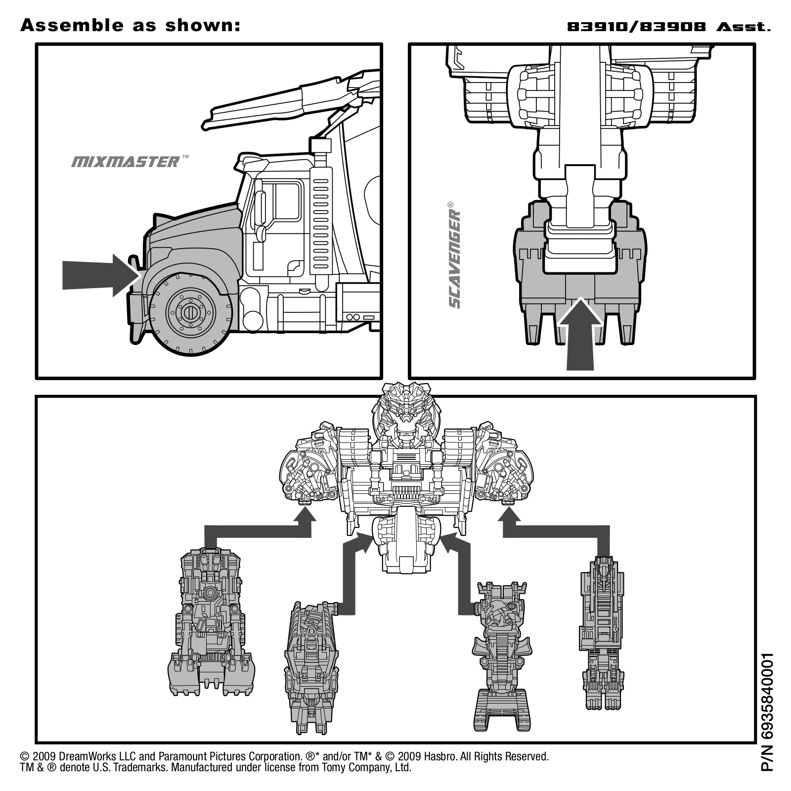 Hasbro TRANSFORMERS CONSTRUCTION DEVASTATOR ASSEMBLY Manual